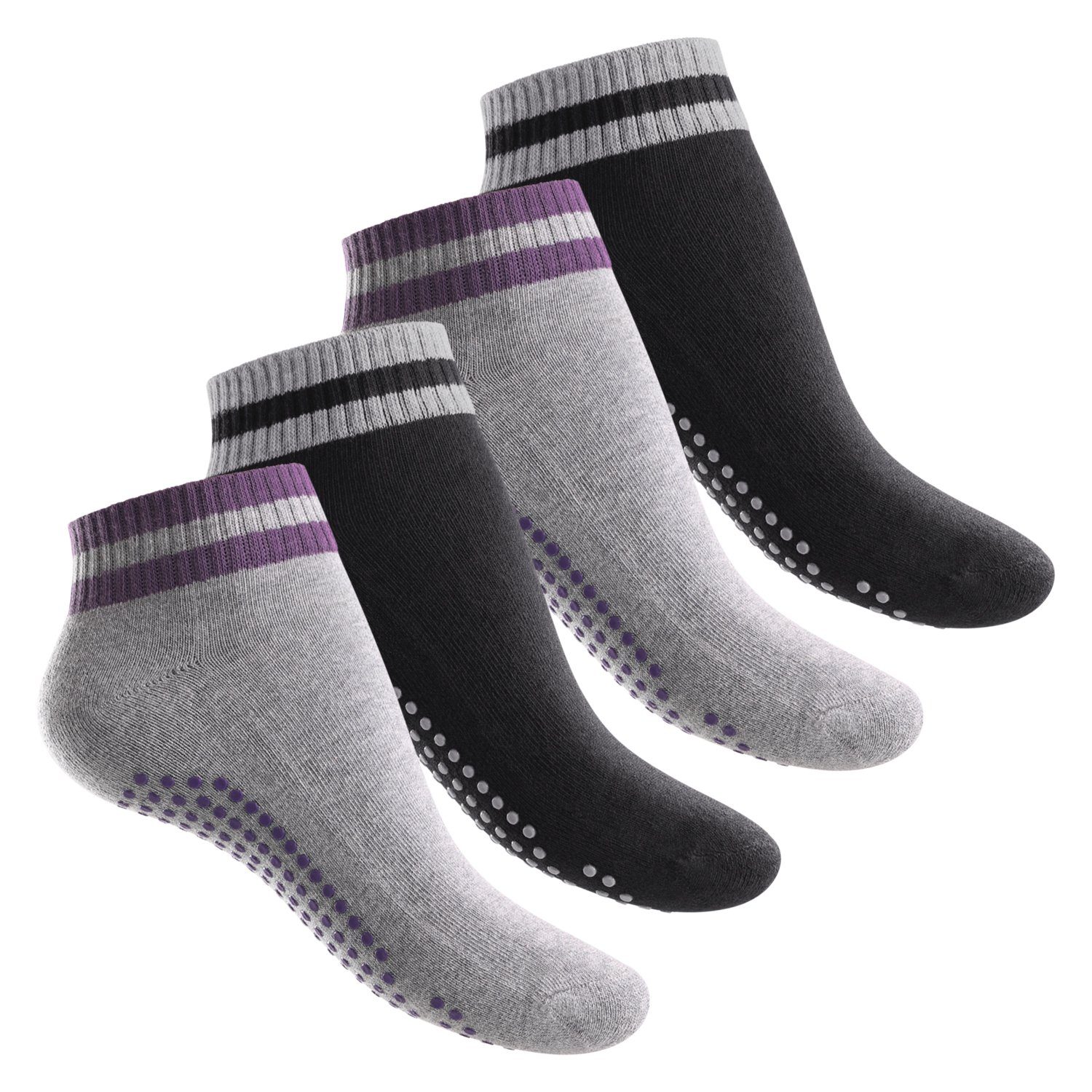 celodoro ABS-Socken Damen & Herren Yoga & Wellness Socken ABS Frotteesohle (4 Paar) Variante 1