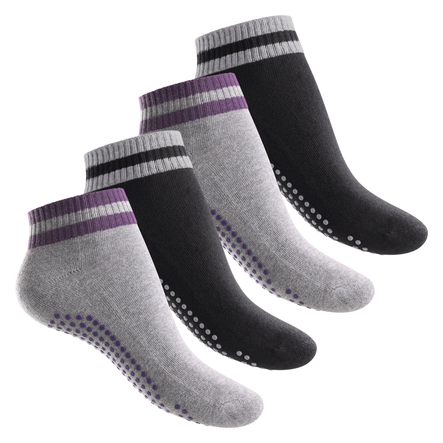 celodoro ABS-Socken Damen & Herren Yoga & Wellness Socken ABS Frotteesohle (4 Paar)
