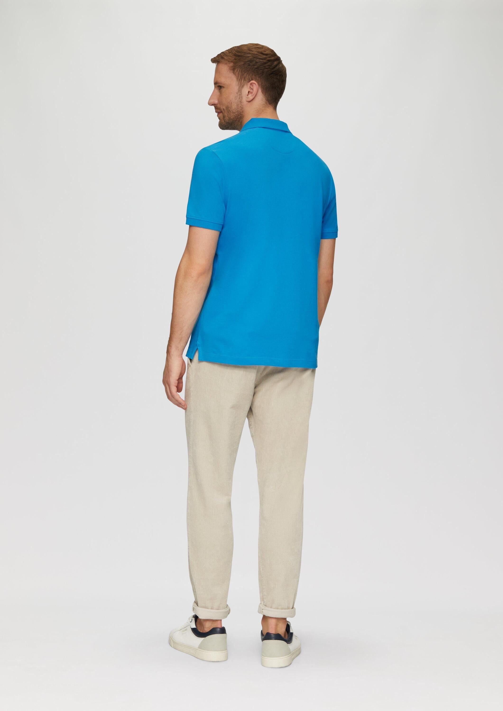 s.Oliver Kurzarmshirt Polo-Shirt Poloshirt aus Baumwollpiqué