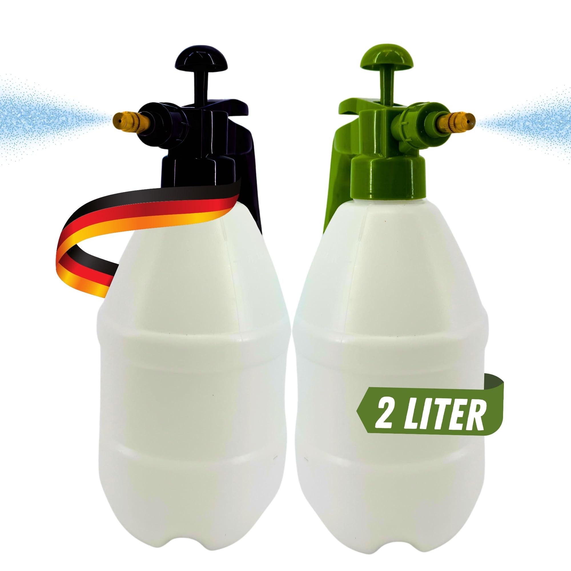 Drucksprühgerät 2x Drucksprüher Drucksprühgerät 2L Pflanzenschutz Reinigung Handpumpe