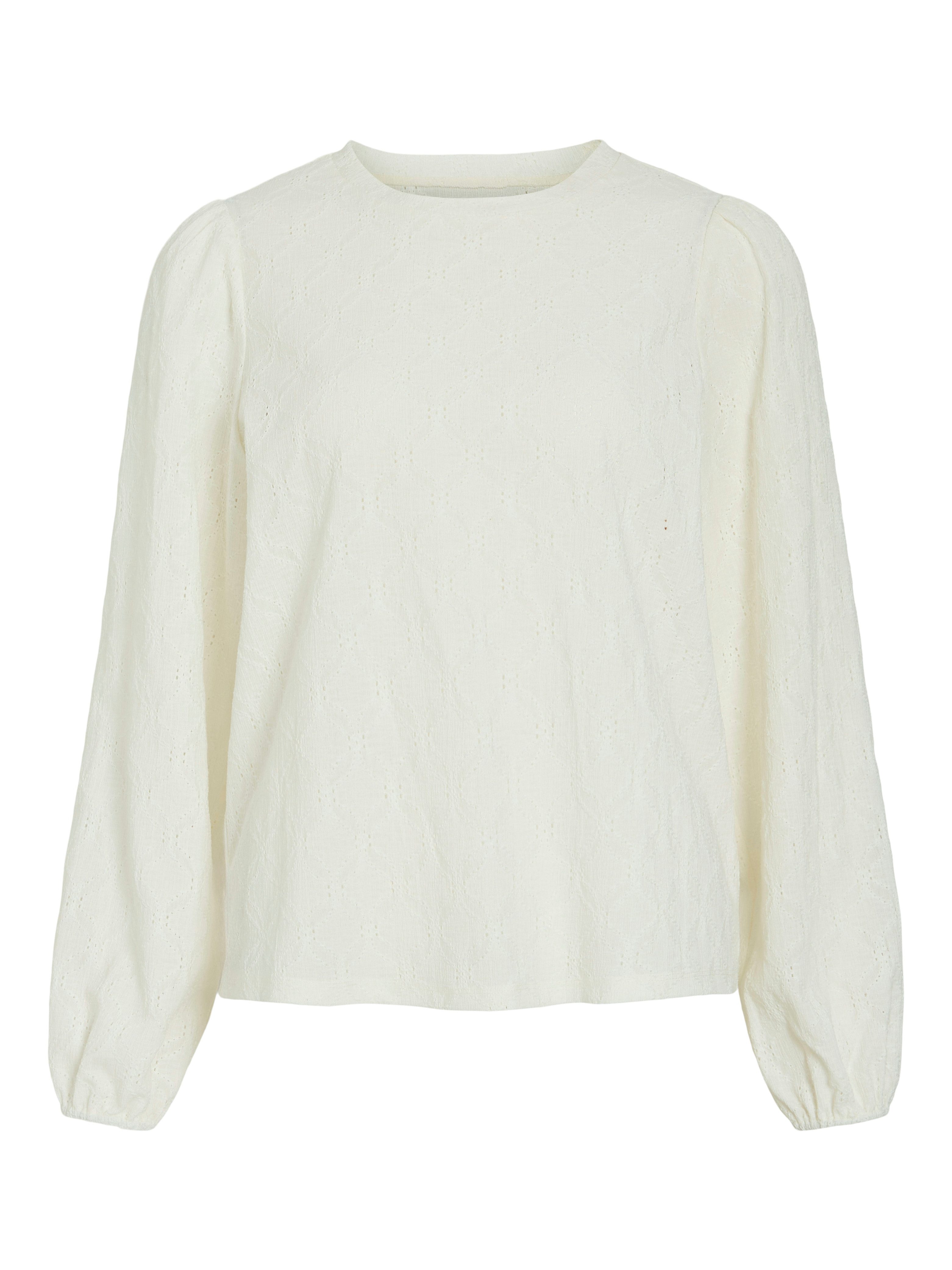 Vila Langarmshirt VIASTA O-NECK L/S TOP - NOOS