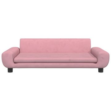 vidaXL Kindersofa Kindersofa Rosa 100x54x33 cm Samt Kindercouch Kindermöbel Kinderzimmer