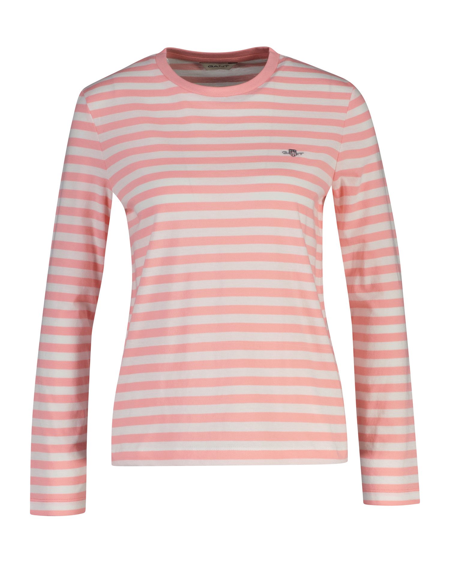 Gant Langarmshirt REGULAR STRIPED SHIELD Regular fit mit Rundhalsausschnitt günstig online kaufen