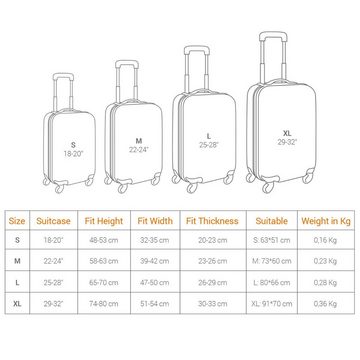 kwmobile Kofferhülle Koffer Hülle Größe Koffer (L), Elastische Kofferschutzhülle mit Reißverschluss - Reisekoffer Überzug