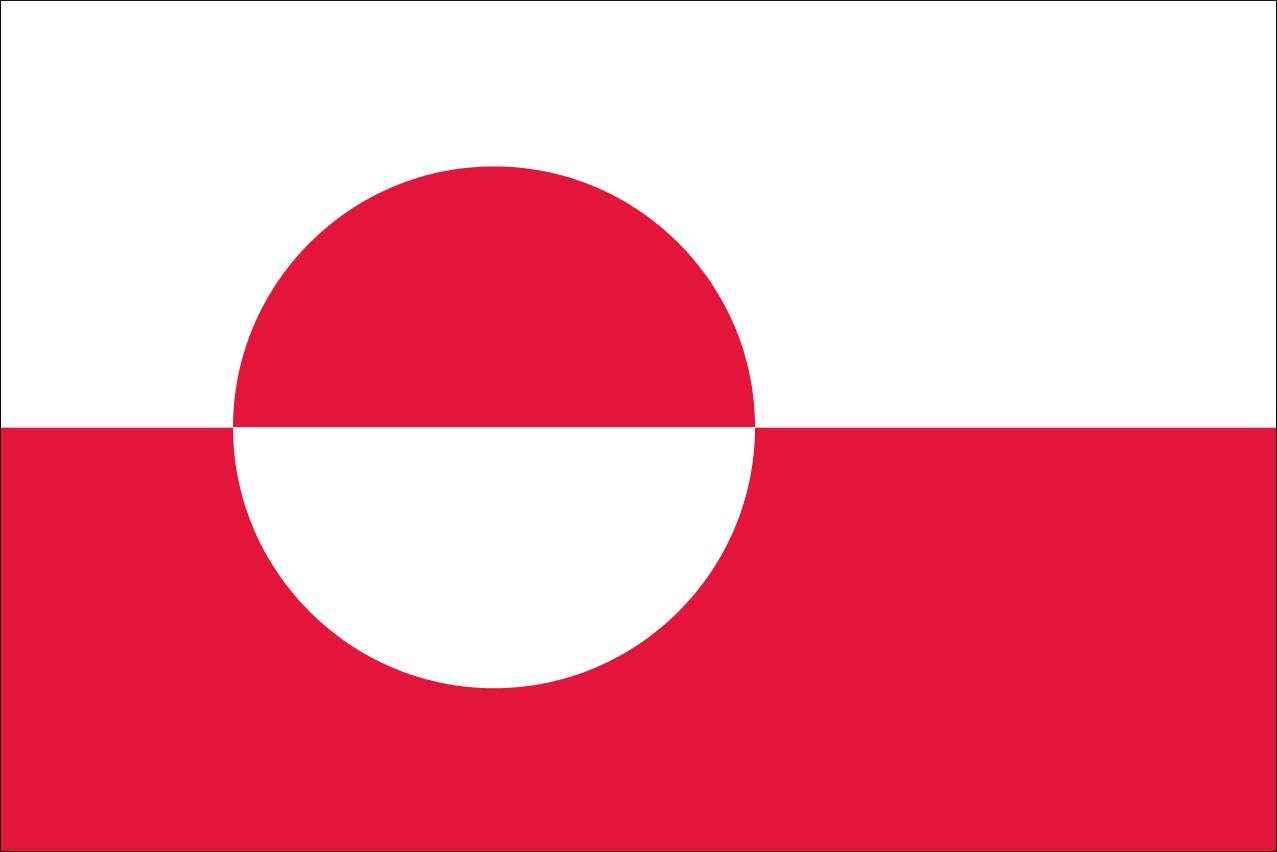 flaggenmeer Flagge Grönland 120 g/m² Querformat