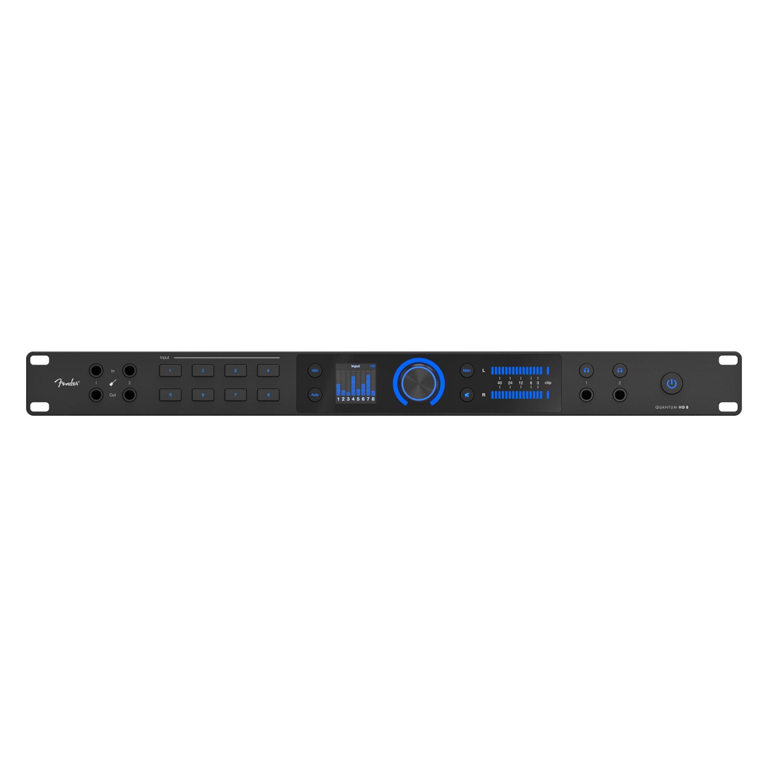 Fender Fender Audio-Interface Quantum HD 8 26-Kanal mit 2x Kabel Digitales Aufnahmegerät (Vorteils-Set mit Klinkenkabel)
