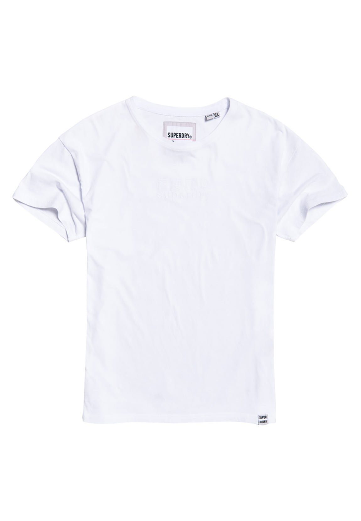 Superdry T-Shirt Superdry T-Shirt Damen MINIMAL LOGO TONAL EMB PORTLAN Optic