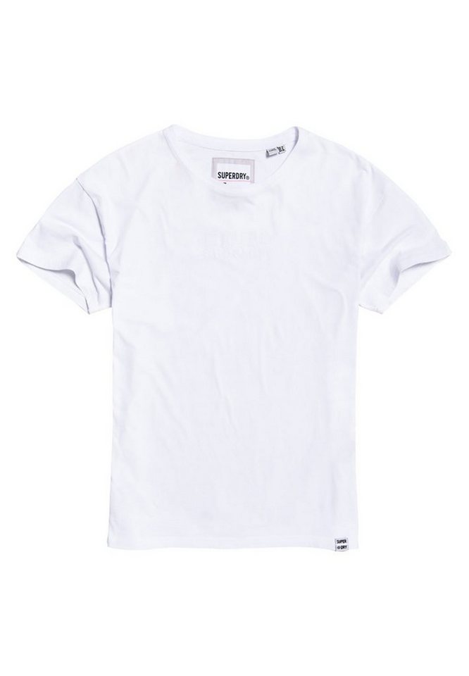 Superdry Optic TONAL T-Shirt PORTLAN EMB LOGO Damen T-Shirt Superdry MINIMAL