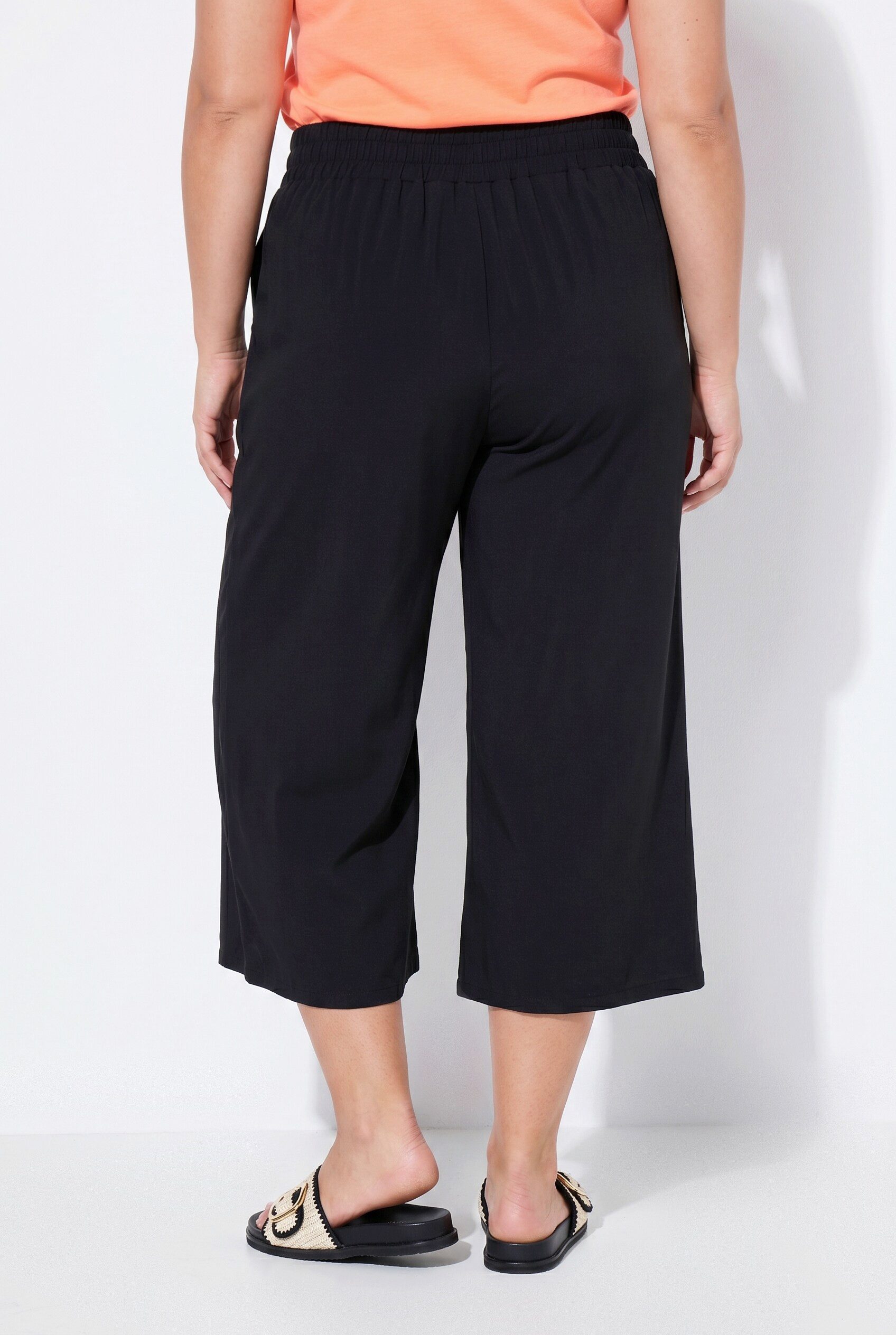 Angel of Style Culotte Culotte gerades Bein Elastikbund Seitenschlitze