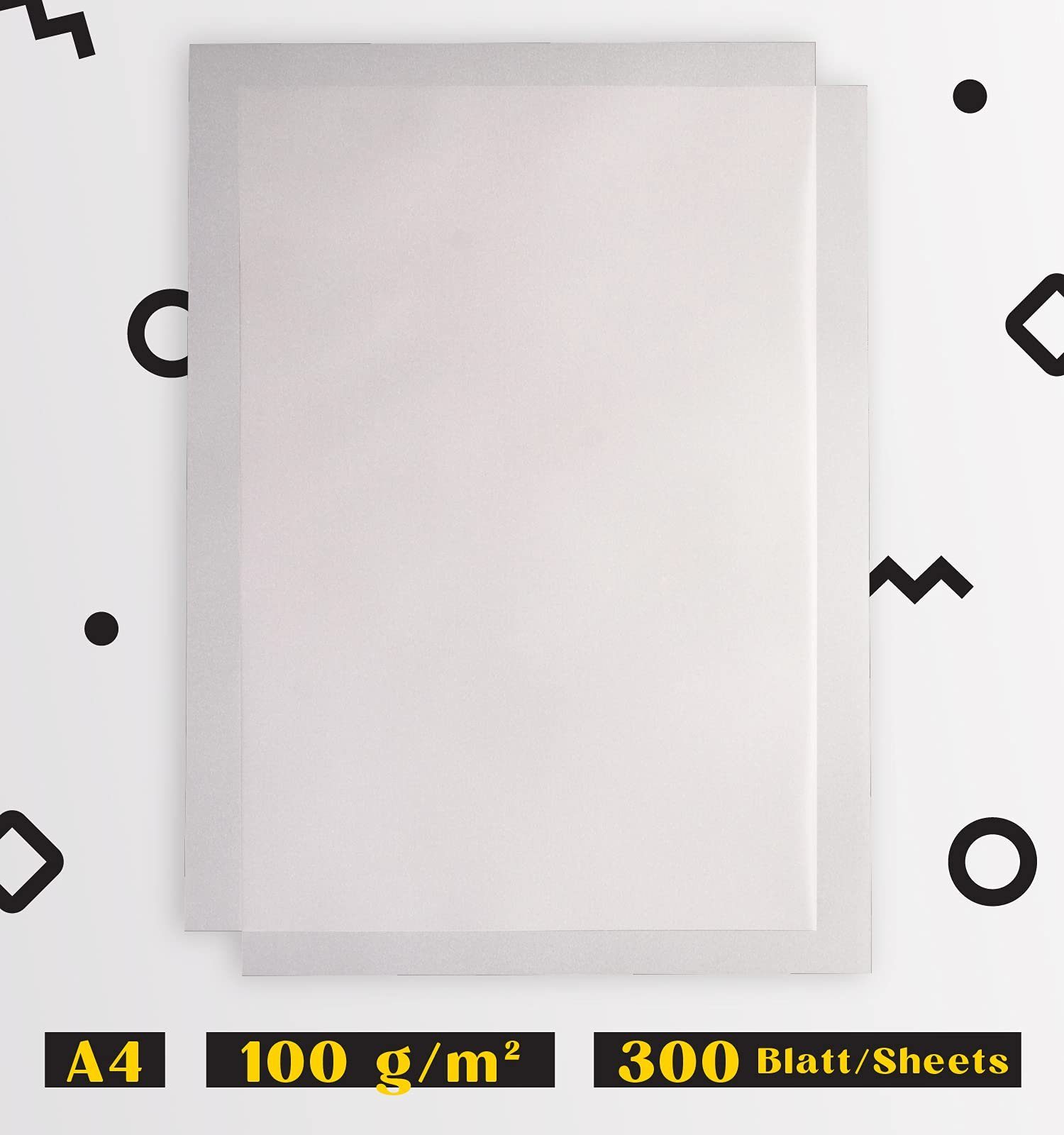Transparentpapier 300 Transparentpapier Weiß Tritart Bedruckbar A4, DIN 100g/qm, Blatt Tritart