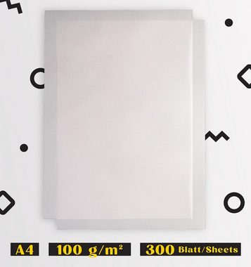 Tritart Transparentpapier Tritart Transparentpapier Weiß DIN A4, 300 Blatt 100g/qm, Bedruckbar