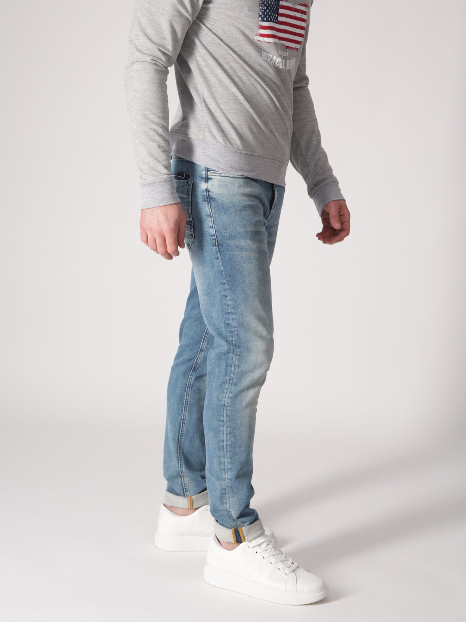 Niedrigster Versandpreis! Miracle of Doppeltasche Slim-fit-Jeans Morris mit Denim
