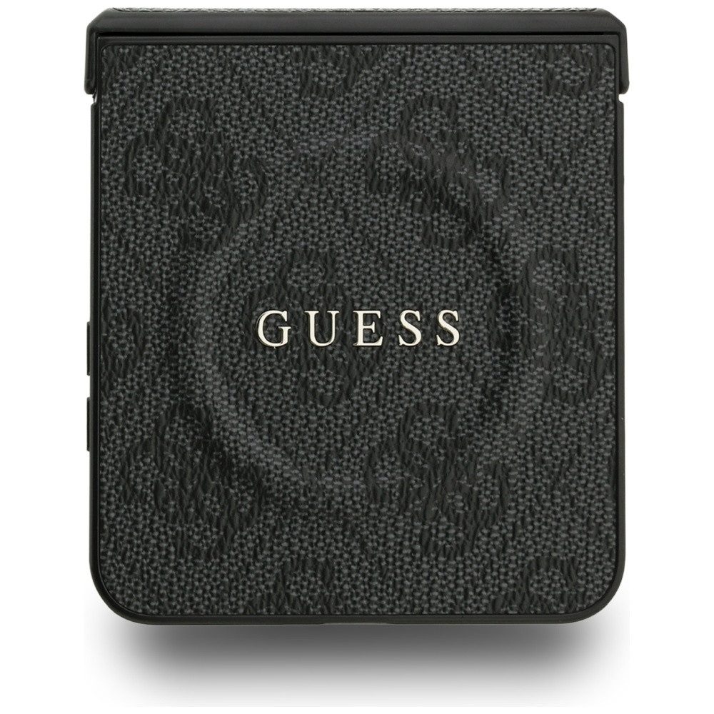 Guess Handyhülle Galaxy Z Flip7 MagSafe Muster Kunstleder grau Logo goldfarben 6,9 Zoll, Kantenschutz – Bild 5 von 5