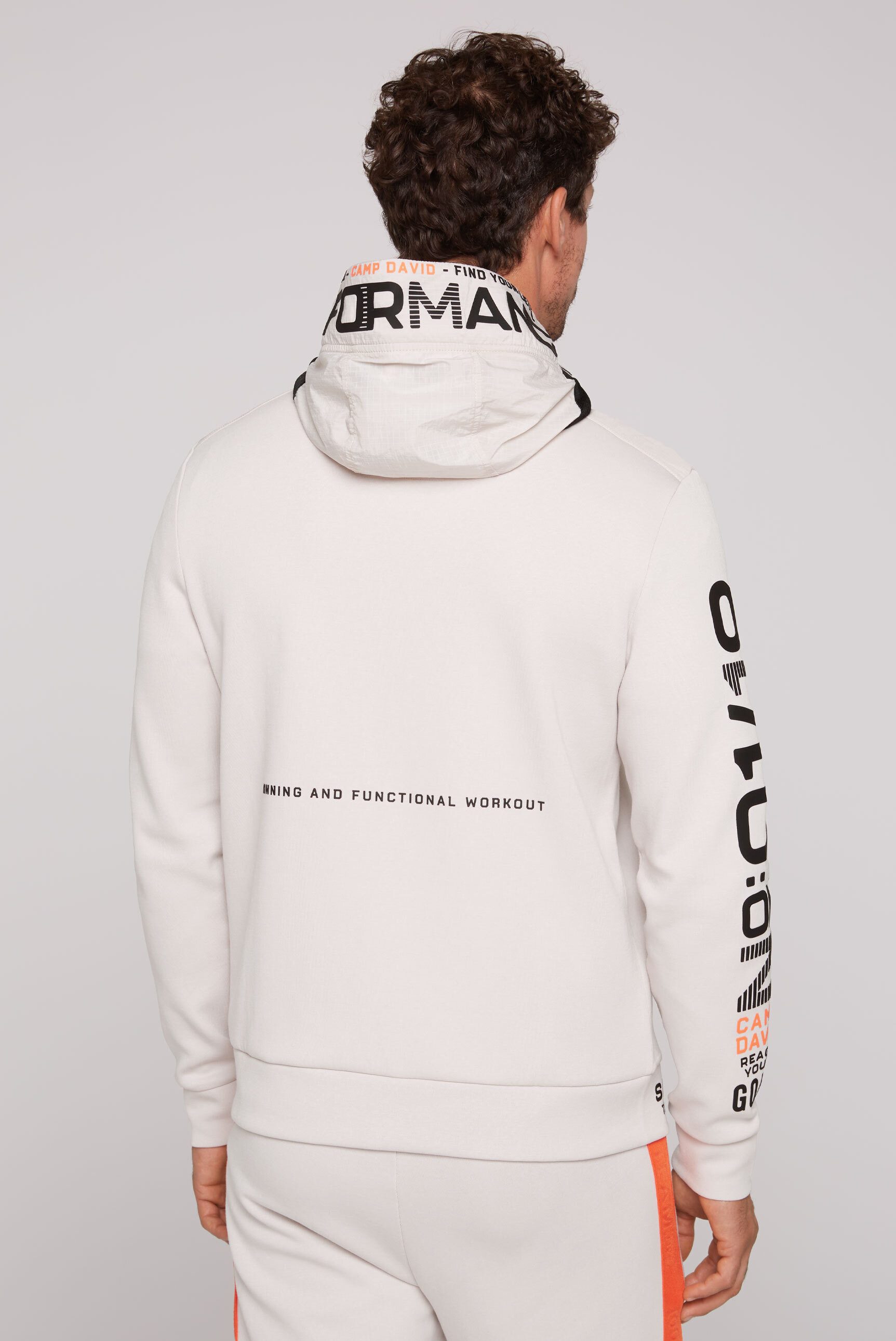 CAMP DAVID Kapuzensweatjacke mit Baumwolle