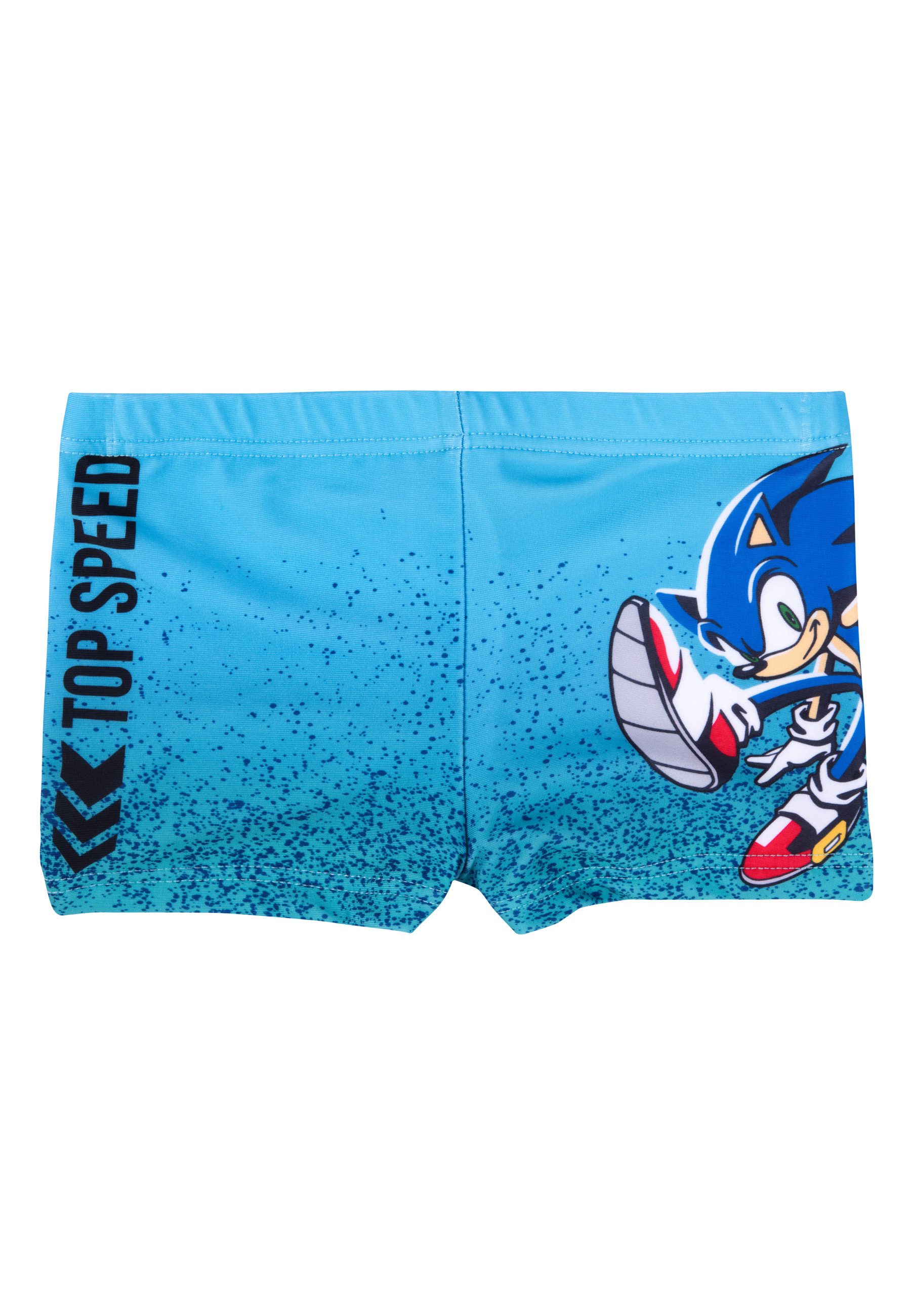 United Labels® Badehose Sonic The Hedgehog Badehose für Jungen - Schwimmhose Hose Blau