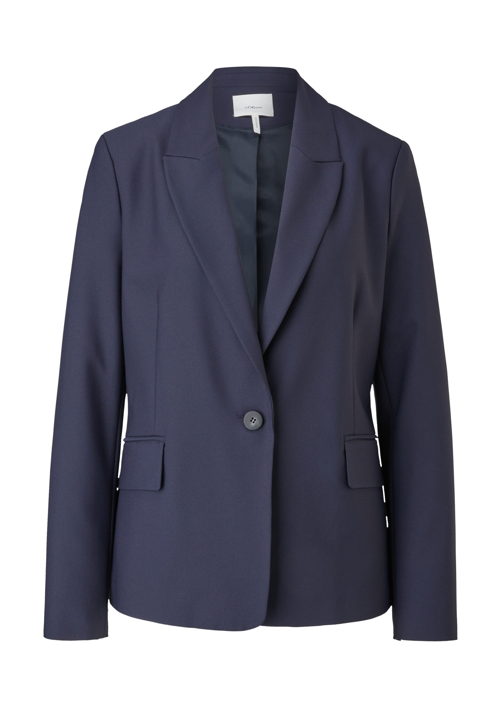 s.Oliver Jackenblazer Indoor-Blazer Blazer aus Viskosecrêpe