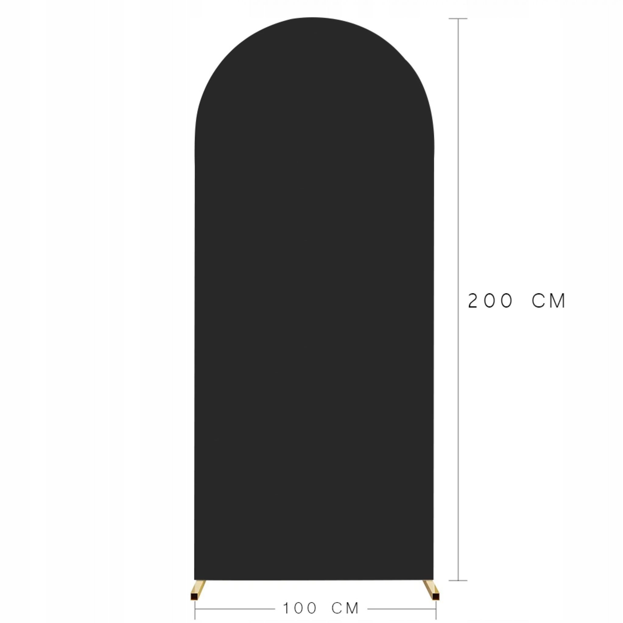 Festivalartikel Hussen-Set Schwarze Husse für Hochzeitsbogen 100x200cm – Elegante Deko für Feiern – Bild 4 von 4