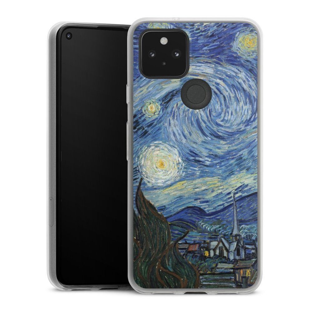 DeinDesign Handyhülle Kunst Vincent Van Gogh The Starry Night The Starry Night, Google Pixel 5 Slim Case Silikon Hülle Ultra Dünn Schutzhülle