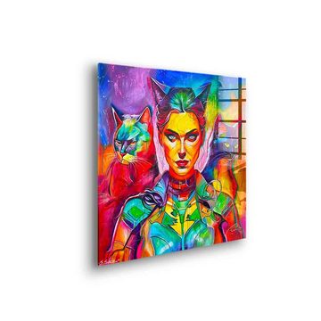 DOTCOMCANVAS® Acrylglasbild Catwoman Reloaded - Acrylglas, Acrylglasbild Catwoman Reloaded Pop Art Porträt quadratisch