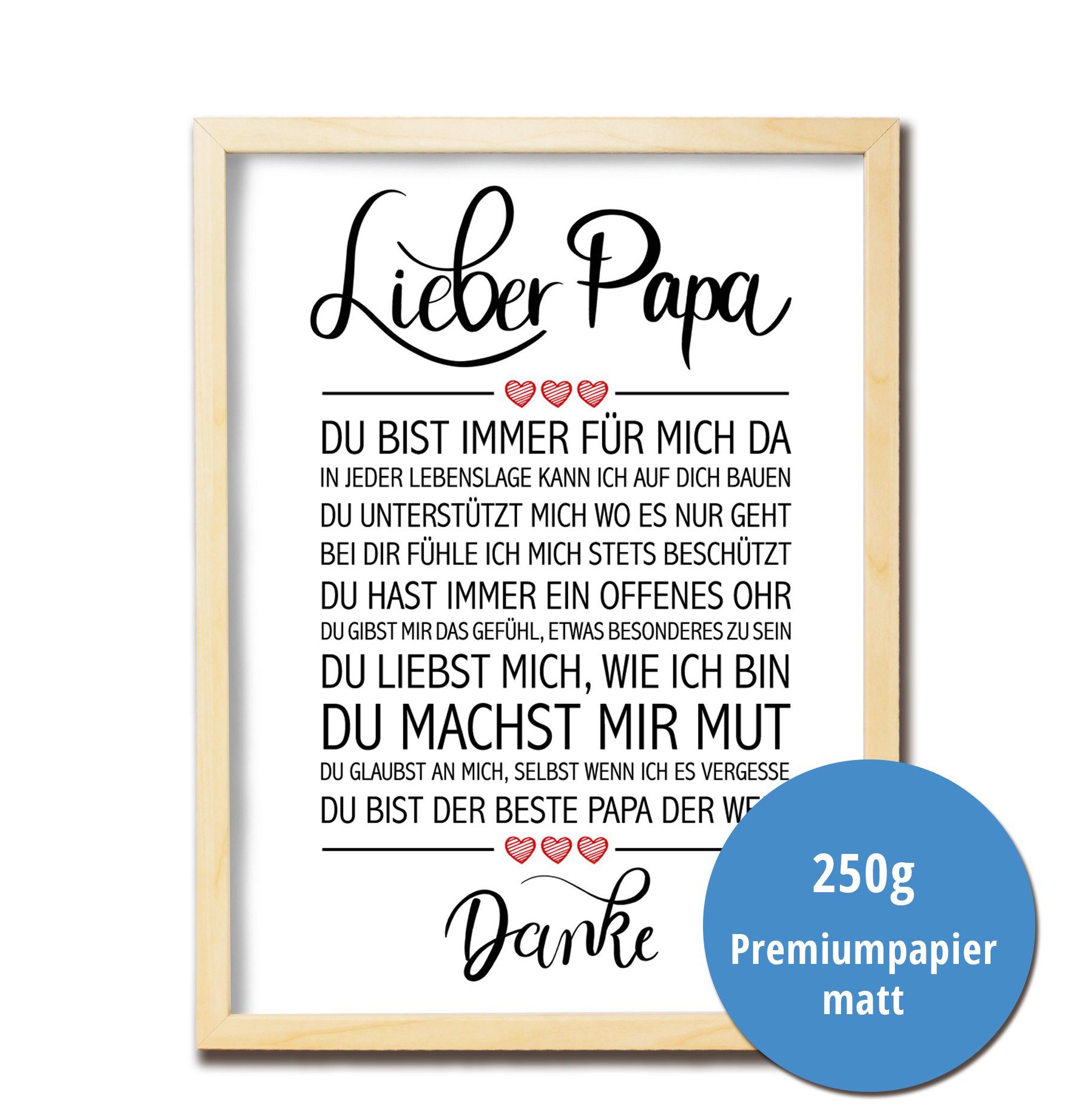 Close Up Poster Lieber Papa Kunstdruck 30 x 40 cm