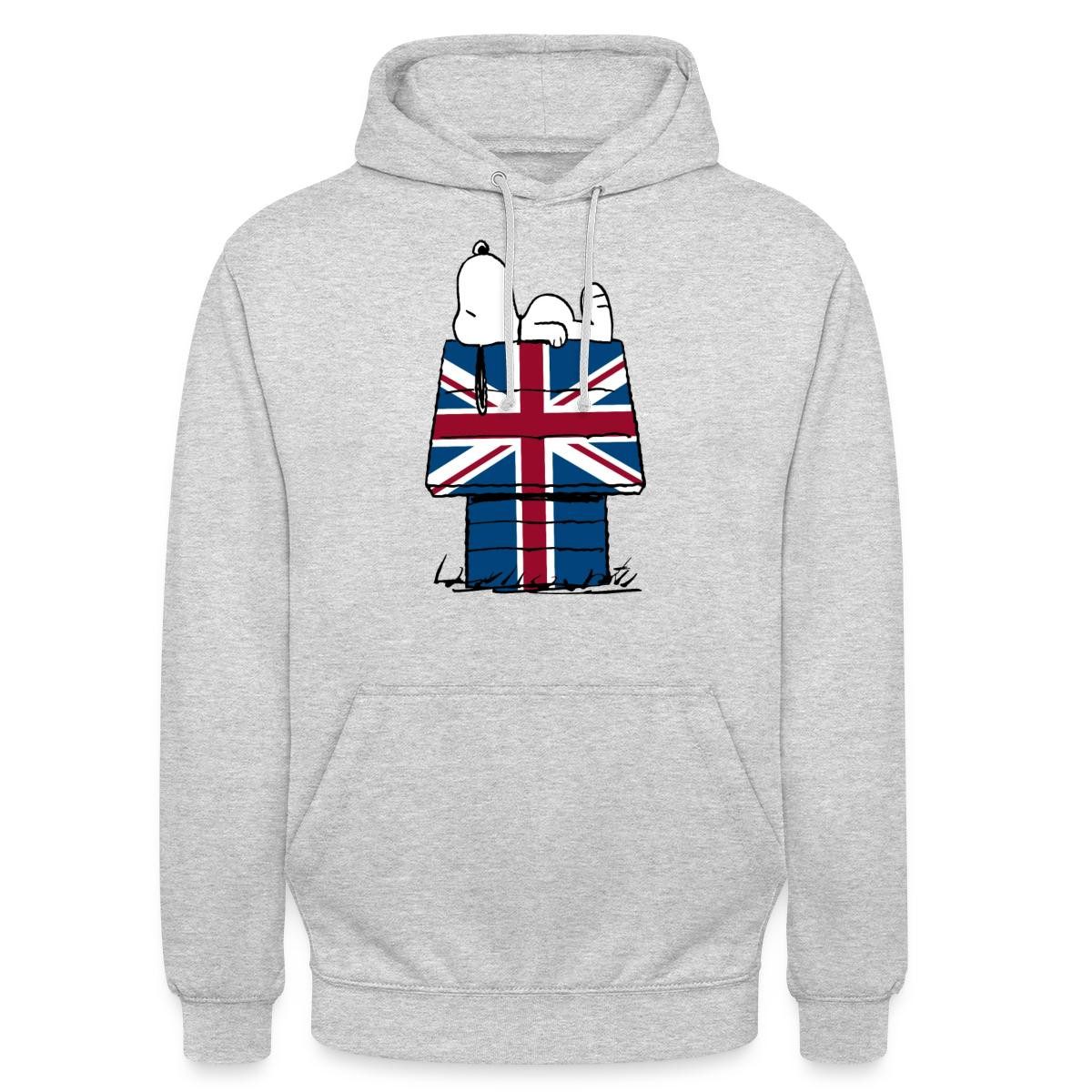 Spreadshirt Hoodie Peanuts Snoopy UK Flagge Unisex Hoodie (1-tlg)