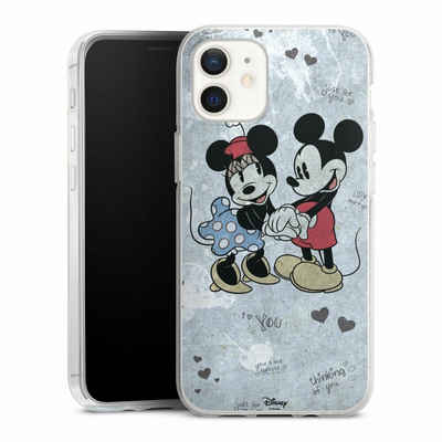DeinDesign Handyhülle Disney Mickey & Minnie Mouse Vintage Mickey&Minnie In Love, Apple iPhone 12 Silikon Hülle Bumper Case Handy Schutzhülle