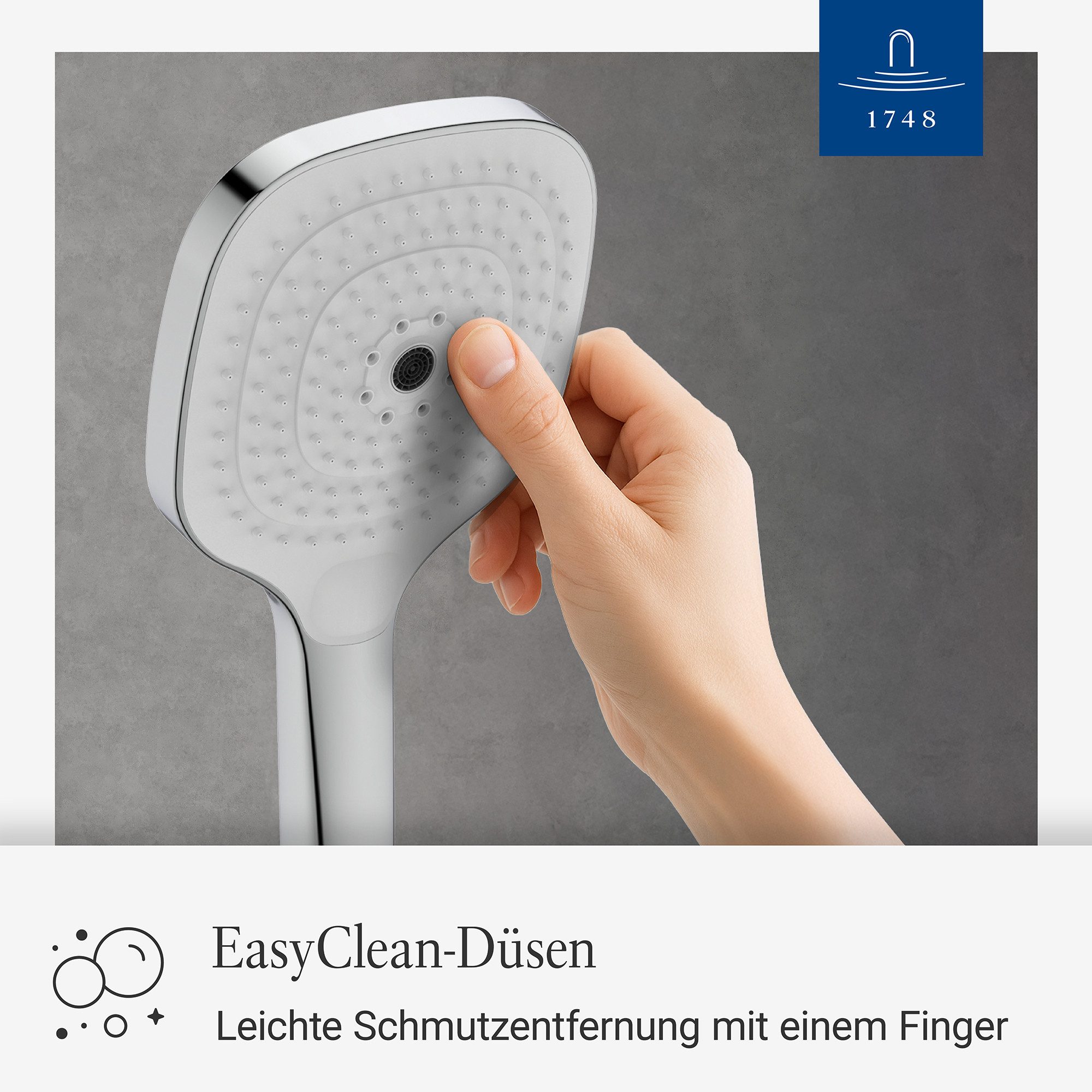 Villeroy & Boch Duschsystem Elody, Wasser- & Energiesparend, CoolBody-Technologie, Variable Strahlarten