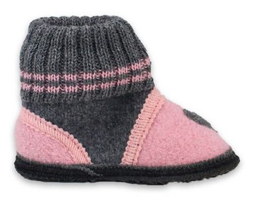 Beck Hüttenschuh Little Hearts Hüttenschuhe (aus Österreich, für Kita, Schule und Zuhause geeignet) sehr warm, 100% atmungsaktive Schurwolle, rutschfeste Sohle