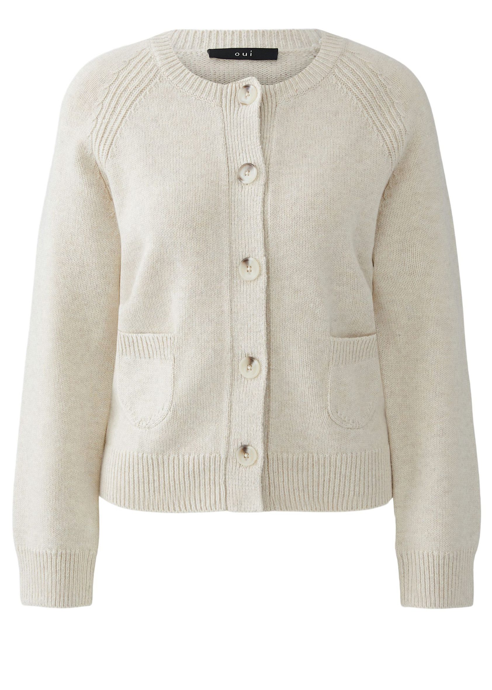 Strickjacke Oui Strickjacke mit Knopfleiste