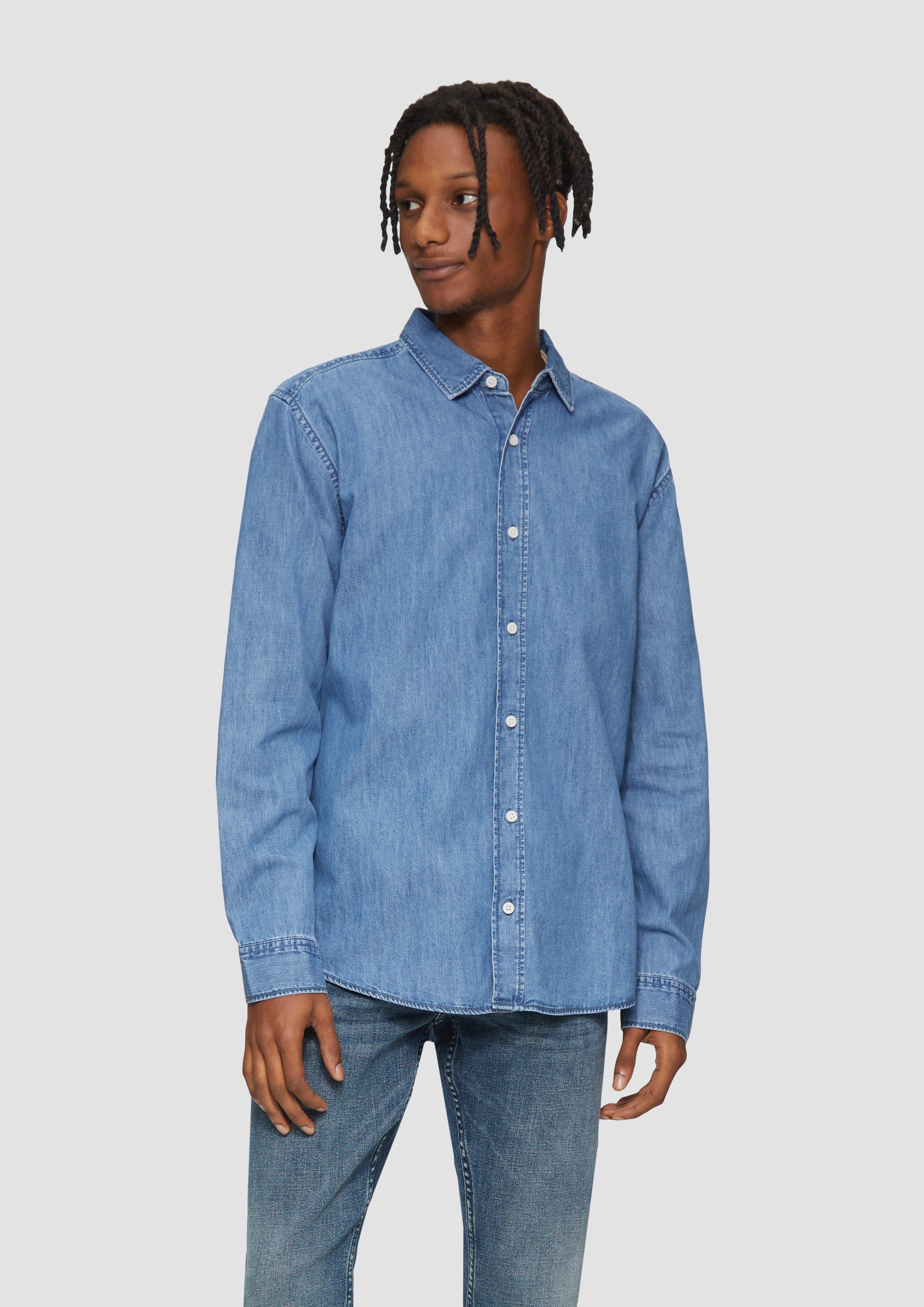 Langarmhemd Regular Fit: Denim-Hemd