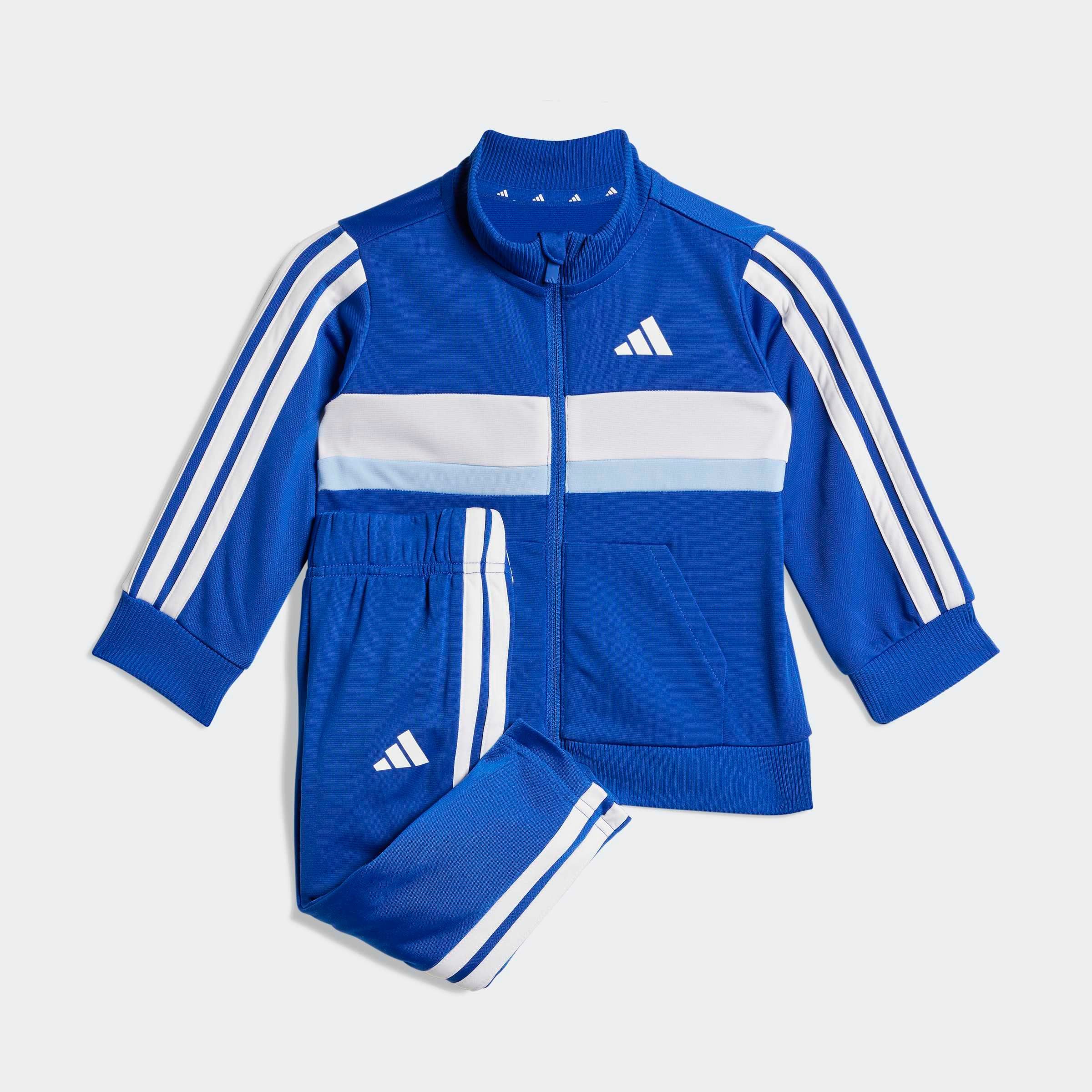 adidas Sportswear Trainingsanzug SEASONAL ESSENTIALS TIBERIO 3-STREIFEN TRICOT KIDS (2-tlg), für Babys, 2-teilig, sportlicher Stil, aus Polyester