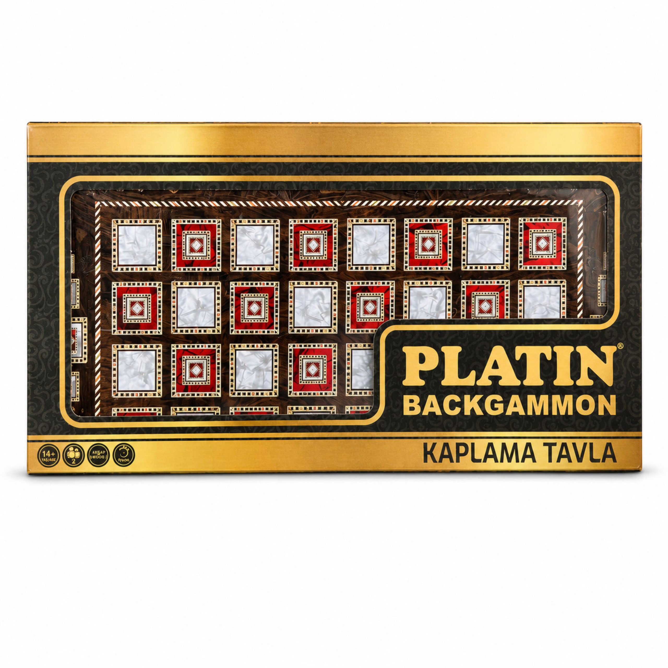 STAR VIP Spielesammlung STAR Platin Tavla Sedef Backgammon Kaplama Tavla für 2 Spieler