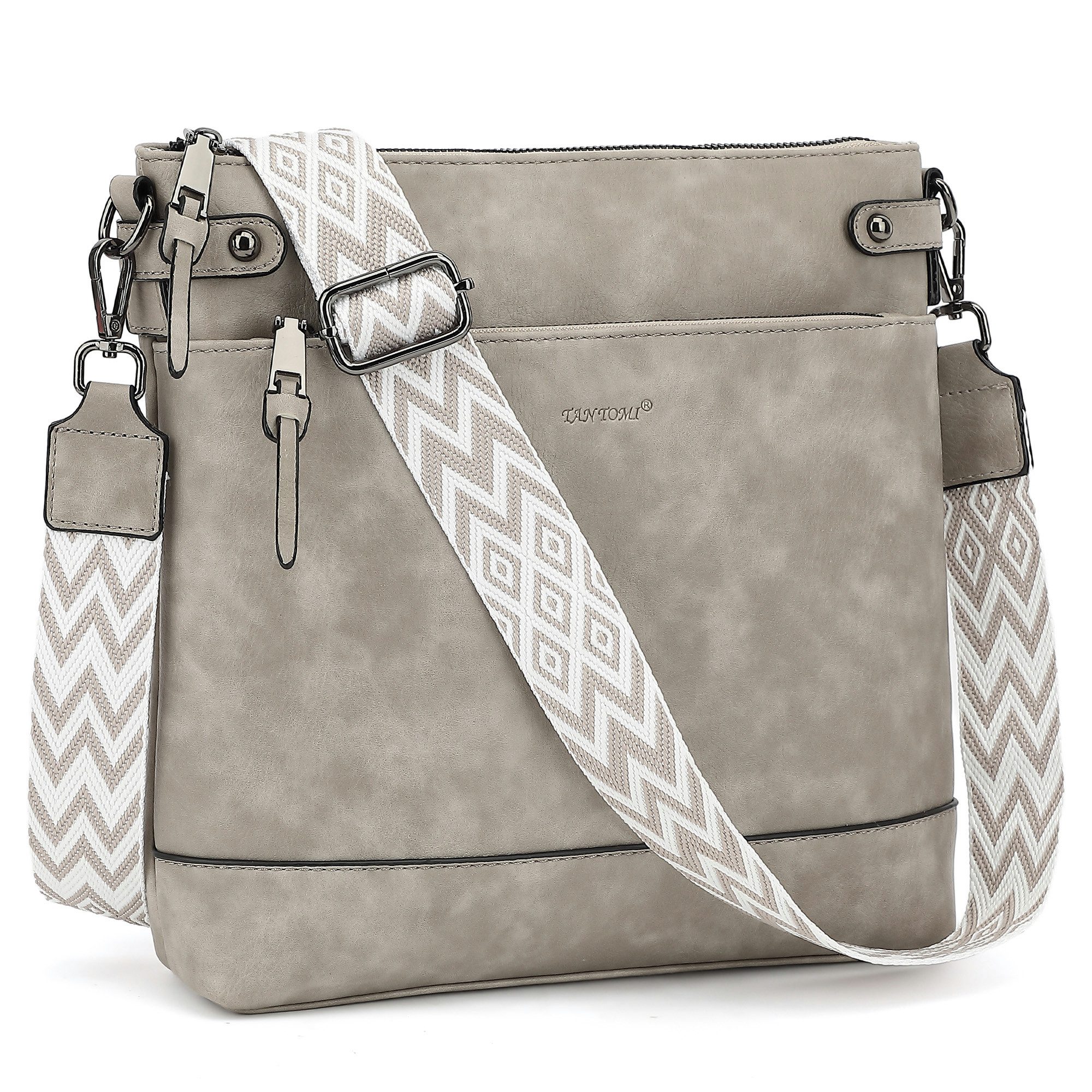 TAN.TOMI Schultertasche Mittel Damen Umhängetasche Crossbody Bag Leicht Tasche Bag, Mit Verstellbar Abnehmbar Breiter Gurt Pendeln Reise Campus