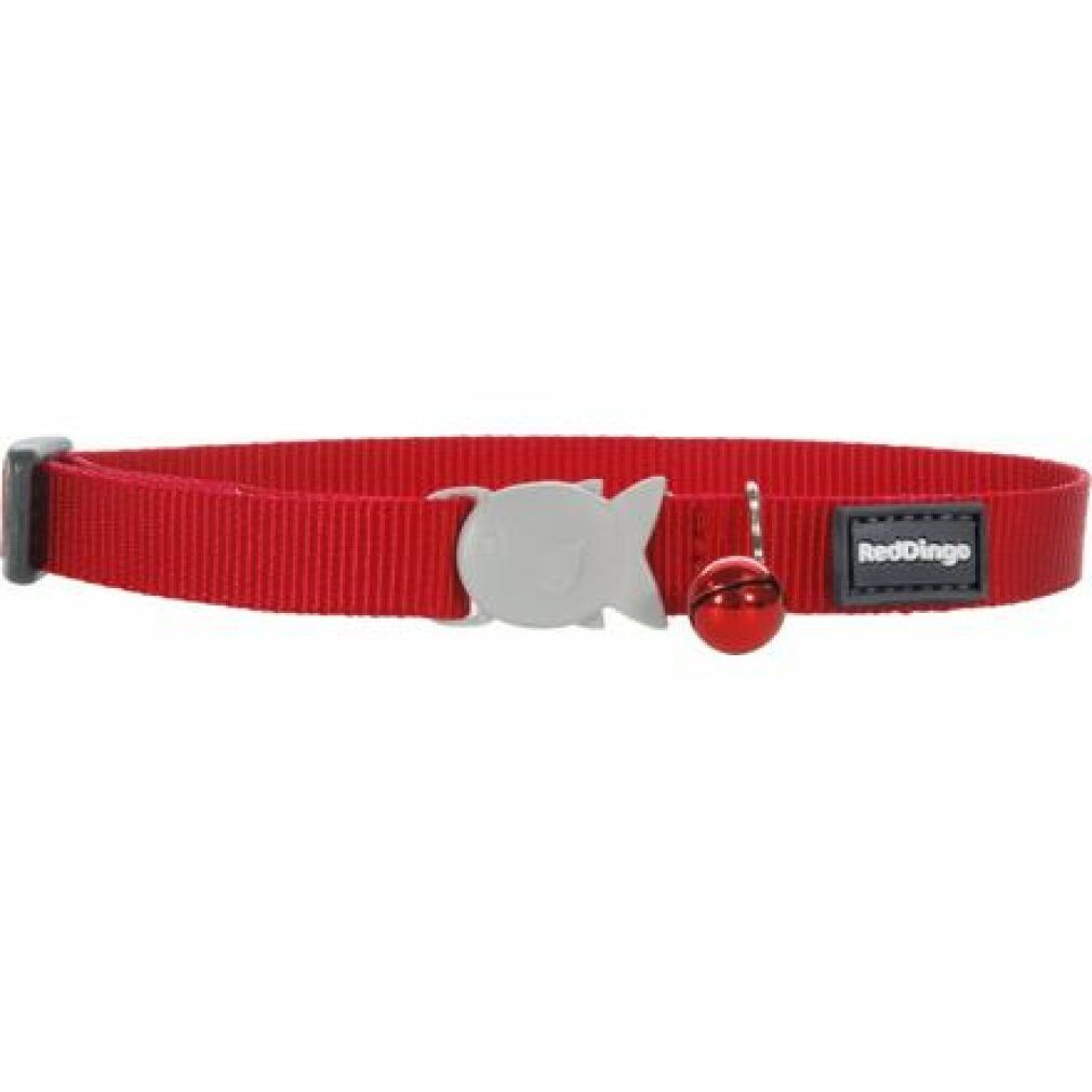 Red Dingo Katzen-Halsband Katzenhalsband Rot (1,2 x 20-32 cm)
