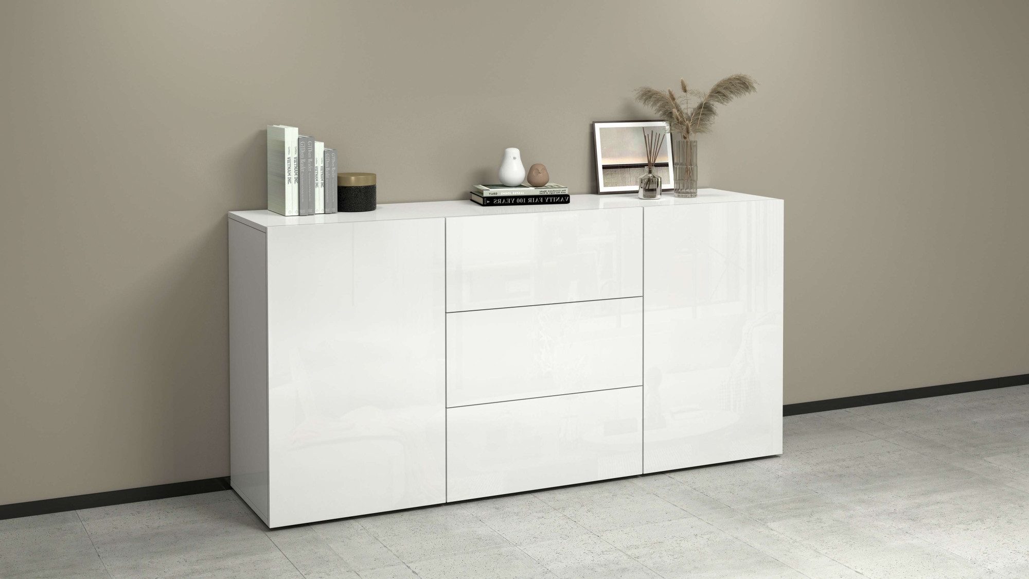 OTTO home Sideboard Egypt, Kommode, Schrank, Kredenz, grifflos, 2 Türen, 3 günstig online kaufen