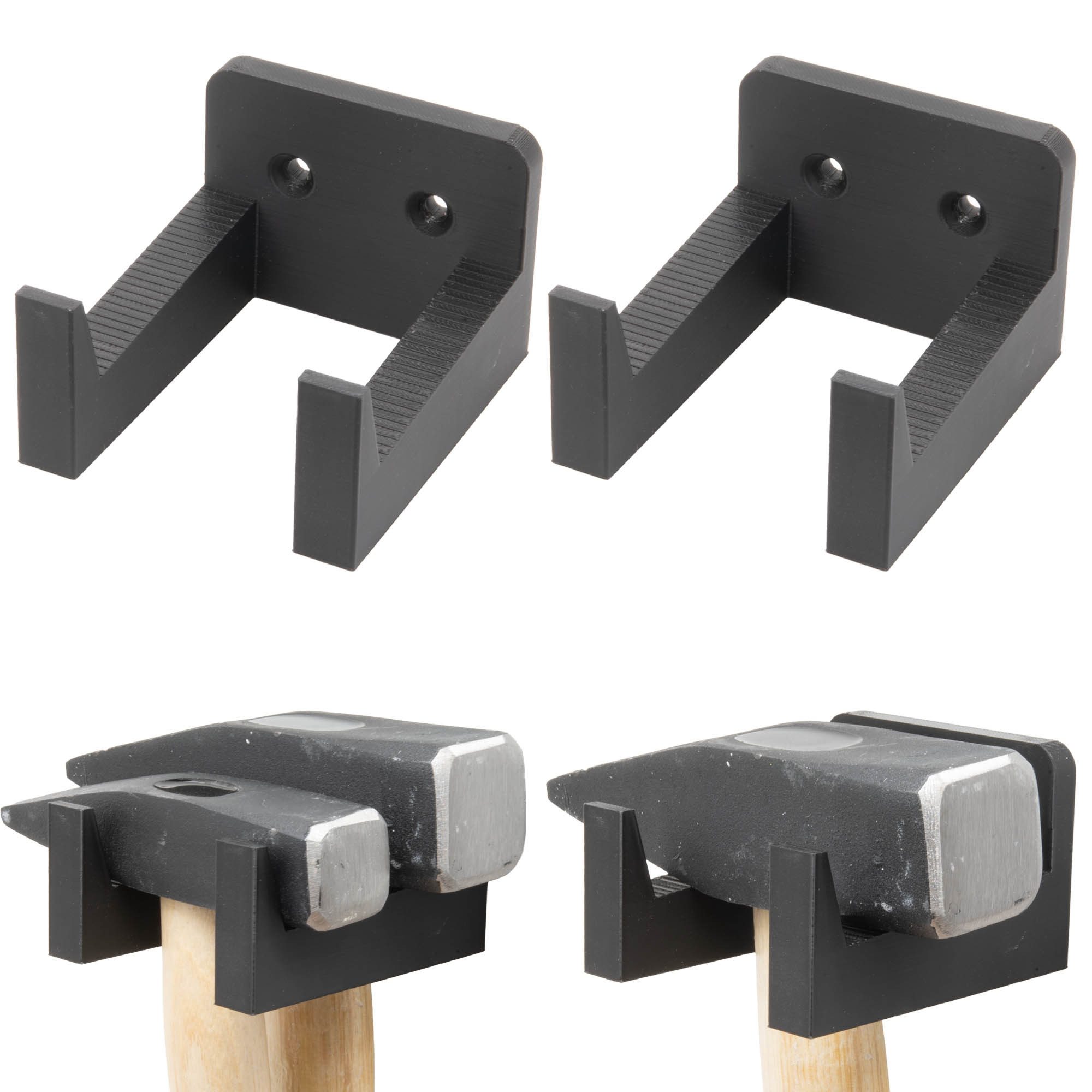 TSB Werk Hammer Hammer Halterung Wandhalterung Werkzeugwand (2-St), Hammerhalter, Werkzeughalter, Halter von TSB Werk