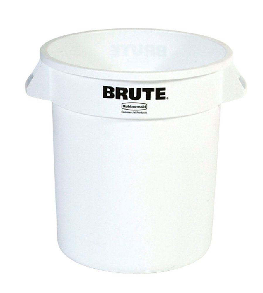 Brute PROREGAL® Mülltrennsystem 121,1L, Weiß Mehrzwecktonne mit Belüftungskanälen, Orange