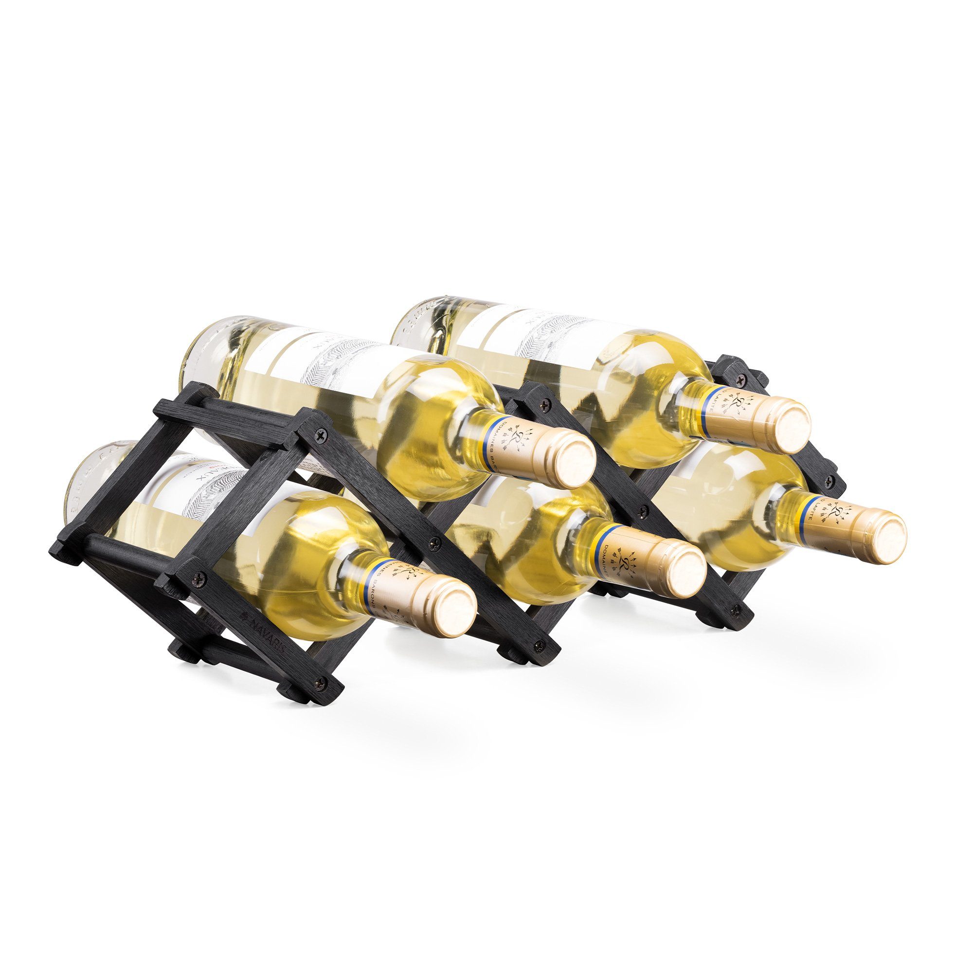 Navaris Weinregal Flaschenregal aus Bambus - Flaschenständer faltbar, 1-tlg günstig online kaufen