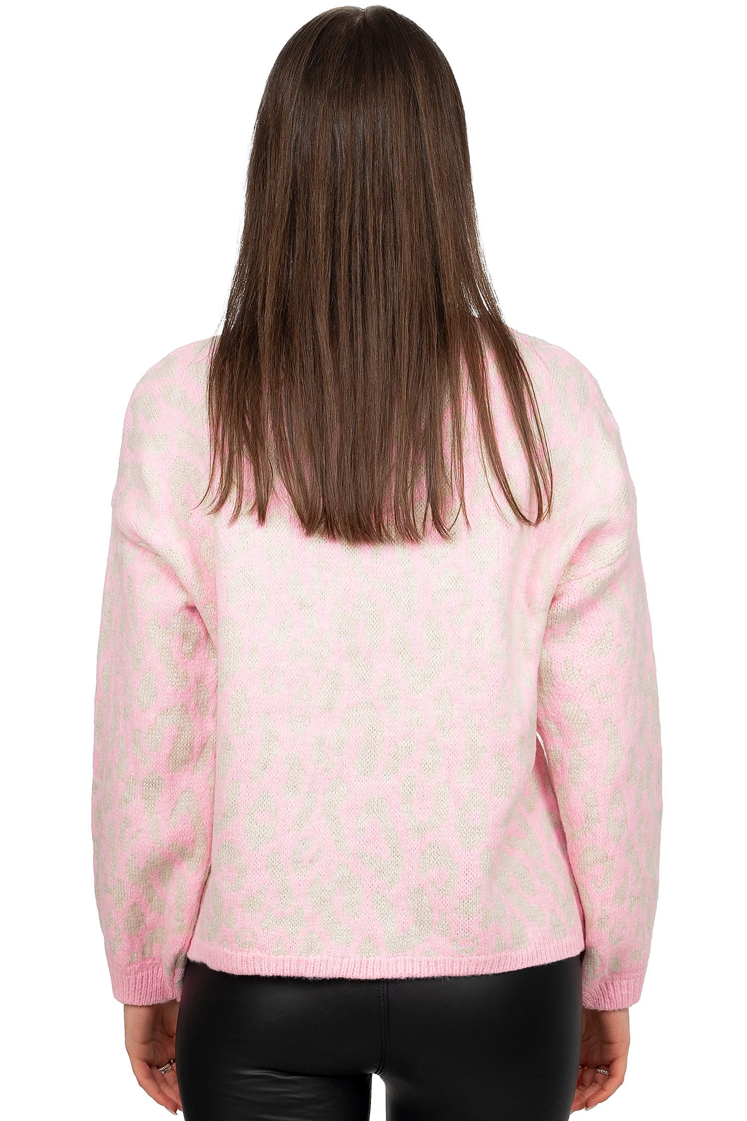 Reichstadt Strickjacke Damen Relaxed Fit Pullover 25RSW069 (1-tlg) Auffällige Schnürung auf der Vorderseite