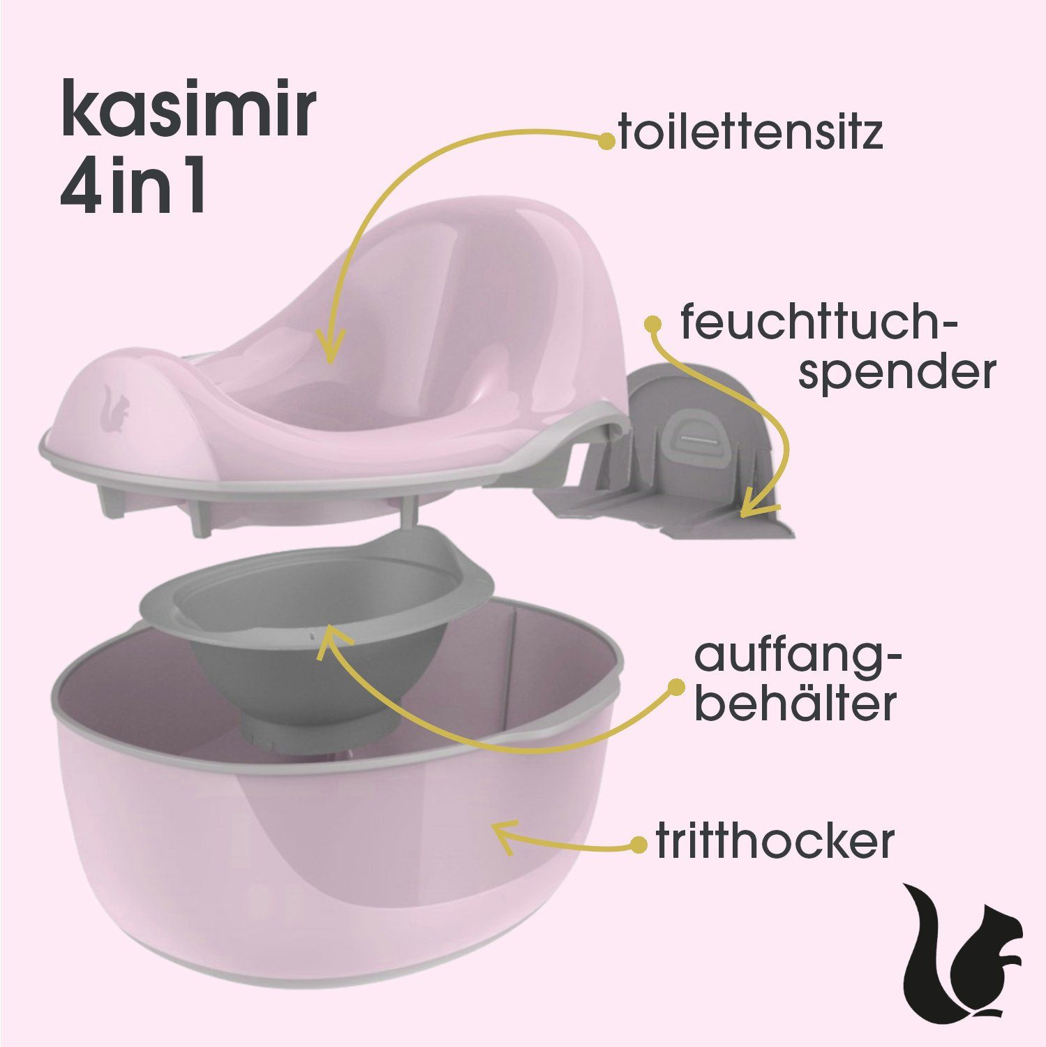 in pink, FSC® weltweit nordic kasimir 4in1, Made Europe, - - babytopf schützt Toilettentrainer deluxe keeeper Wald