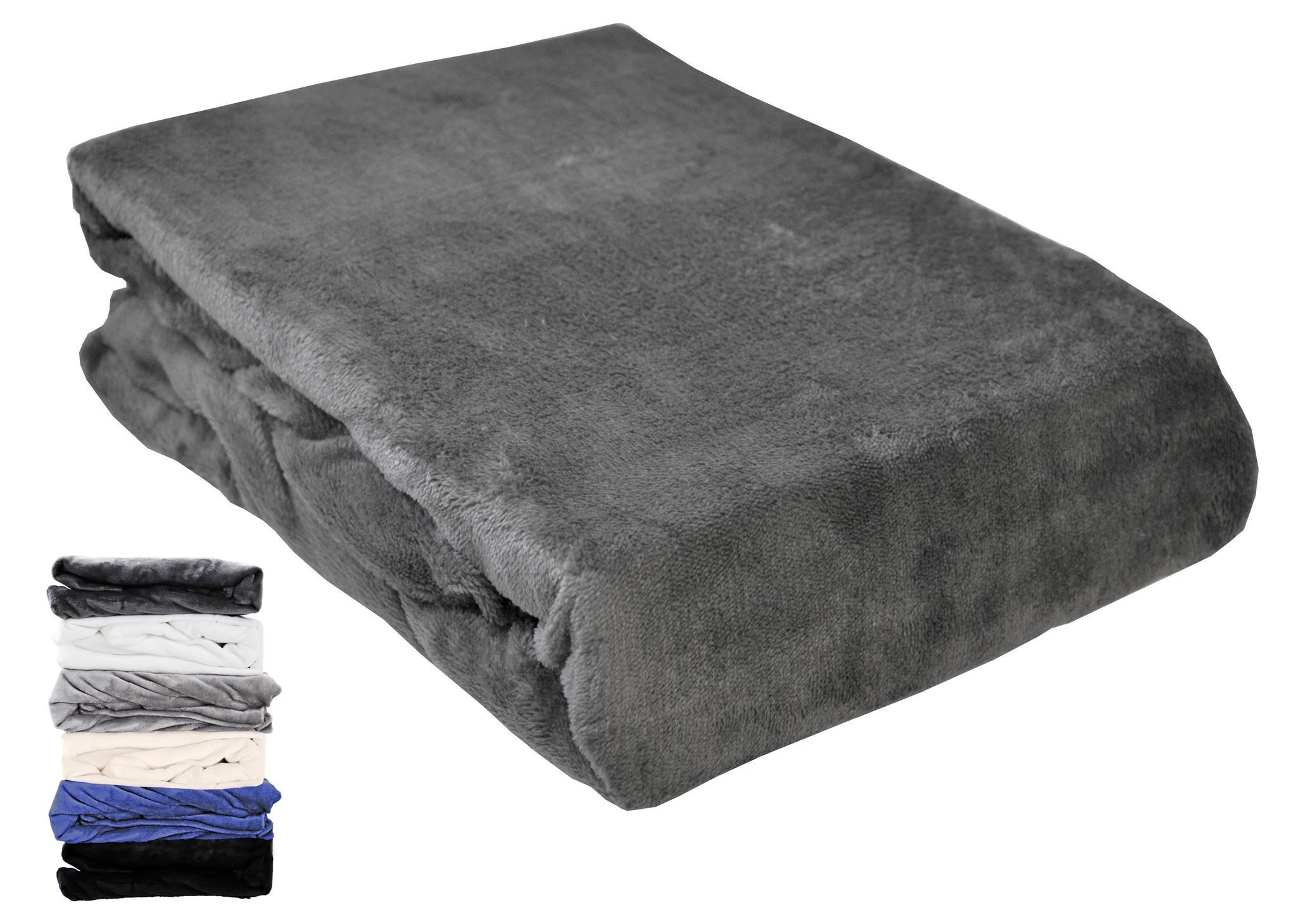 JACK Spannbettlaken Teddy Flausch Cashmere Touch Weiß Grau Anthrazit, Fleece, Gummizug: Rundumgummizug, (1 Stück), Teddy Plüsch, kuschlig, weiche Oberfläche, superweicher Cashmere-Touch