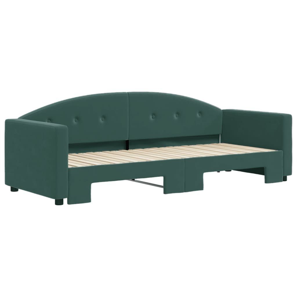 vidaXL Bett Tagesbett Ausziehbar Dunkelgrün 80x200 günstig online kaufen