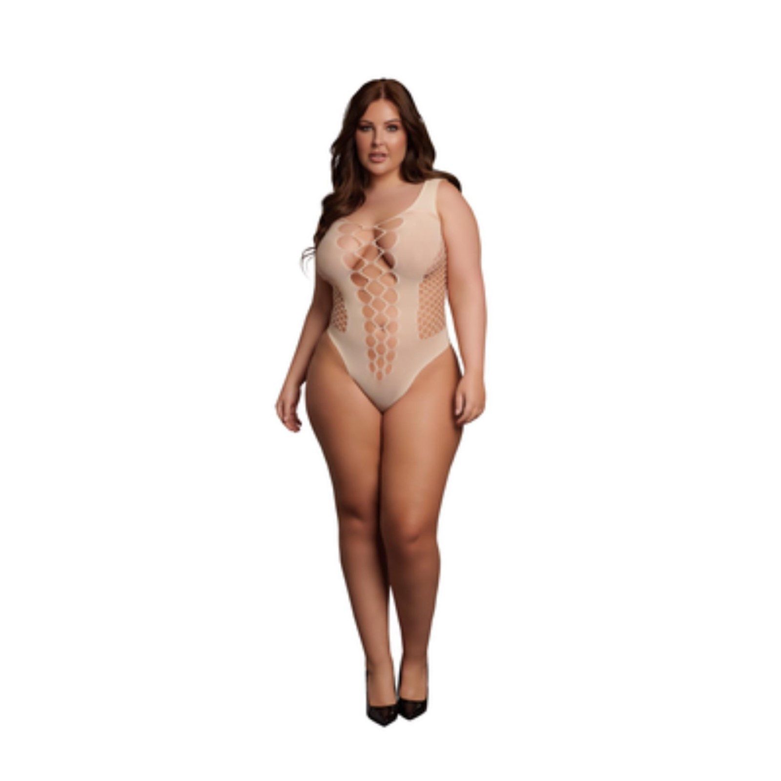 Body Le Désir by Shots - V-Neck Teddy with Opaque Panel