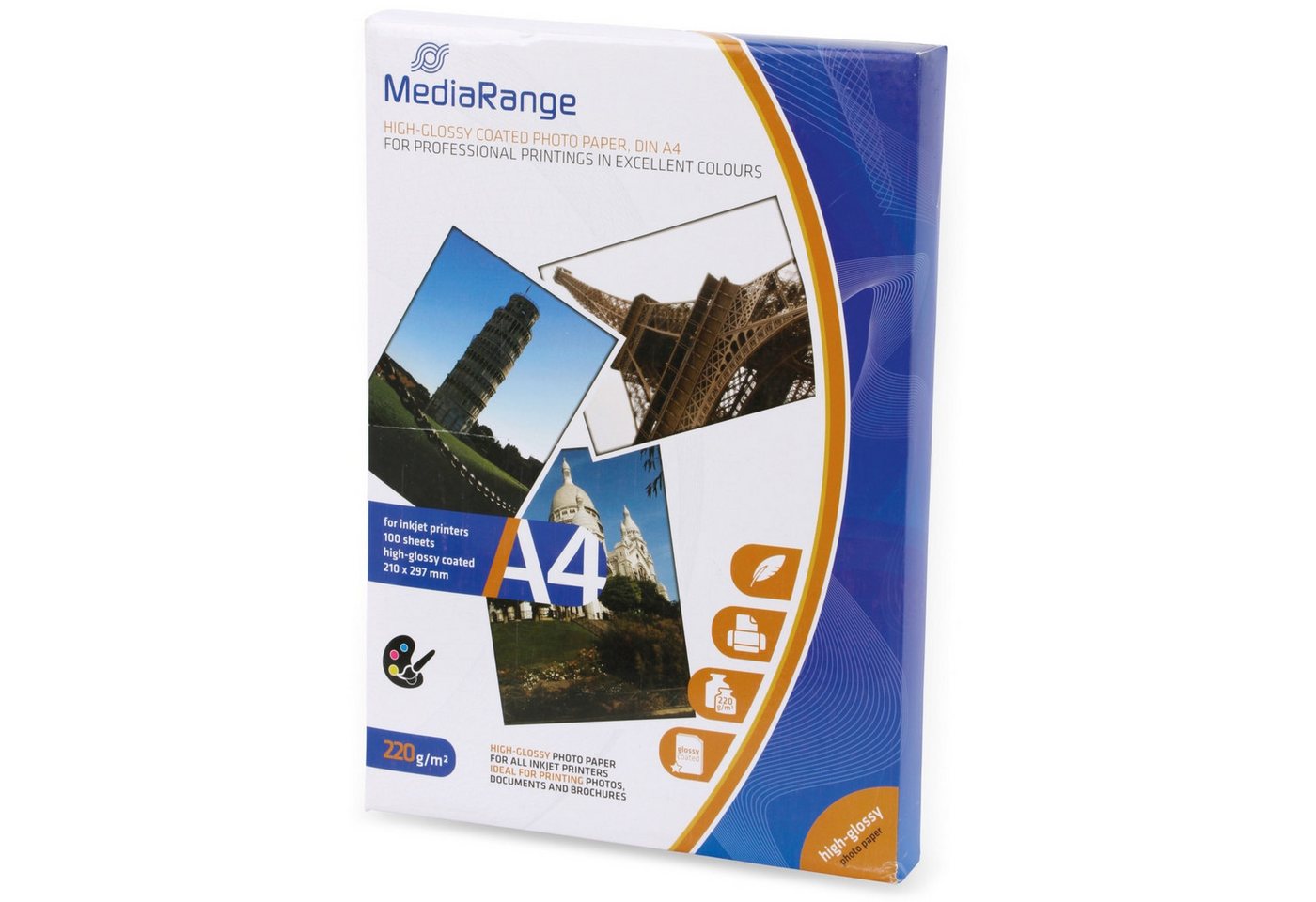 Thumbnail - Mediarange Fotopapier MEDIARANGE Fotopapier DIN A4, 220 g/m², hochglanz
