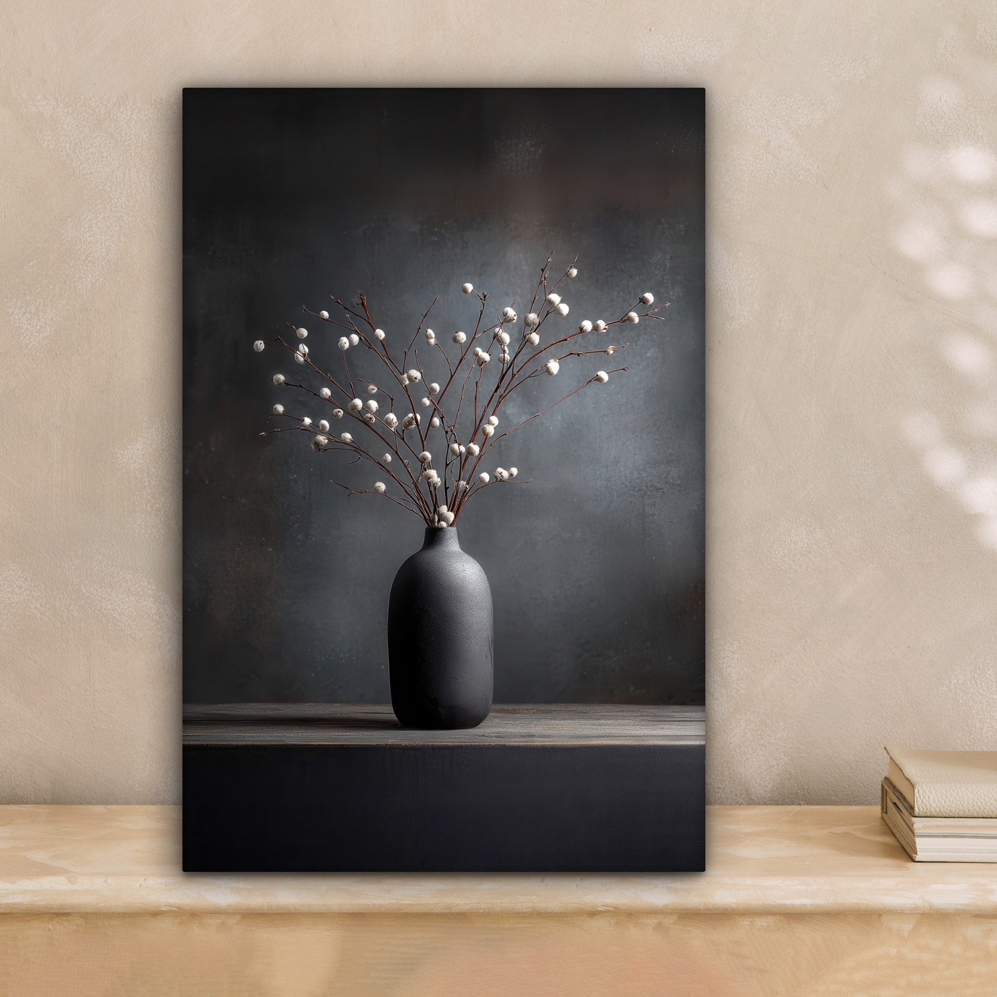 OneMillionCanvasses® Leinwandbild Äste - Vase - Kugeln - Weiß, Fotodruck (1 günstig online kaufen