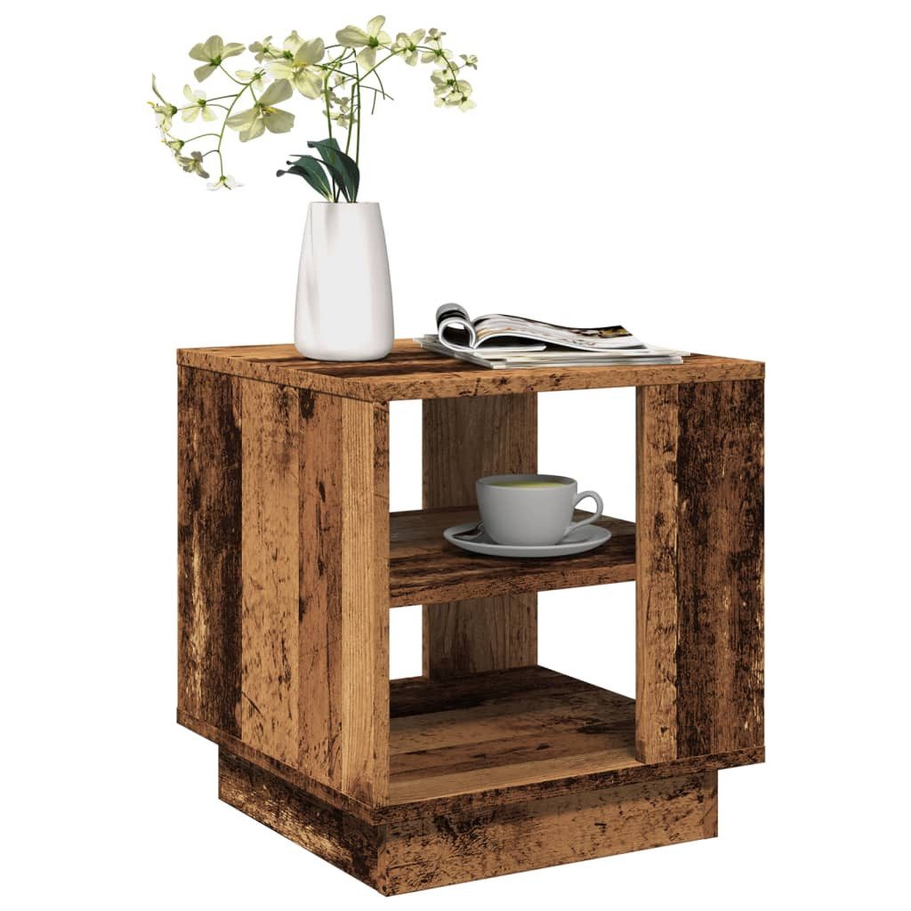 vidaXL Couchtisch Couchtisch Altholz-Optik 40x40x43 cm Holzwerkstoff (1-St)