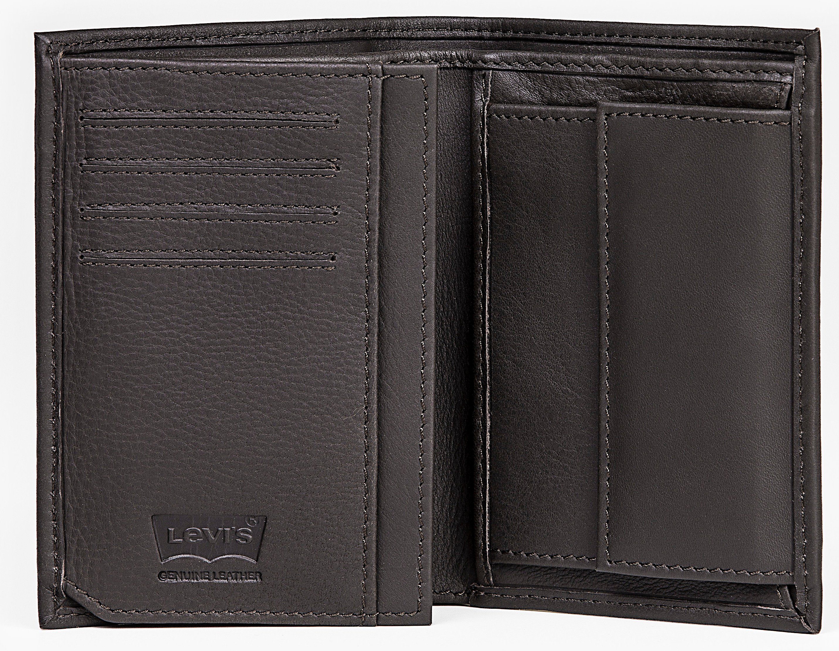 Levi's® Geldbörse VINTAGE Prägung COIN HORSE WALLET, braun TWO mit VERTICAL schöner