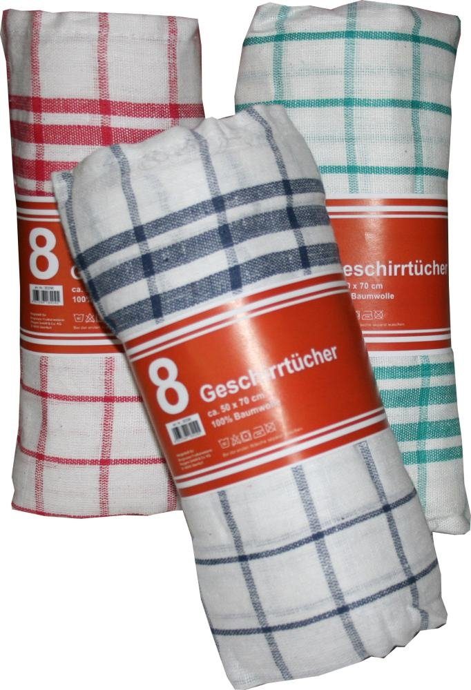 Trend Line Geschirrtuch 8er Pack Geschirrtücher 50 x 70 cm Design Karo | Geschirrtücher