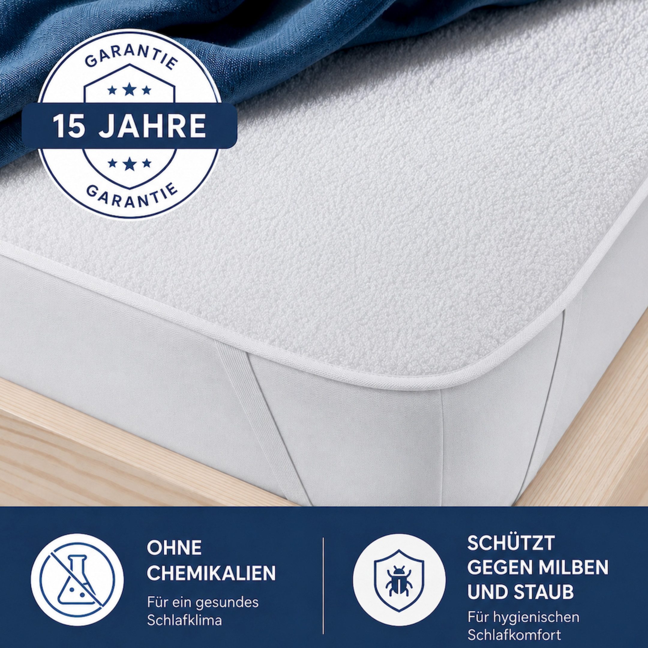 Matratzenschoner Matratzenschoner Wasserdicht - Eckgummis - Atmungsaktiv & Waschbar Strauss Home, Nässeschutz Allergikerfreundlich Waschbar Atmungsaktiv Mit Eckgummis