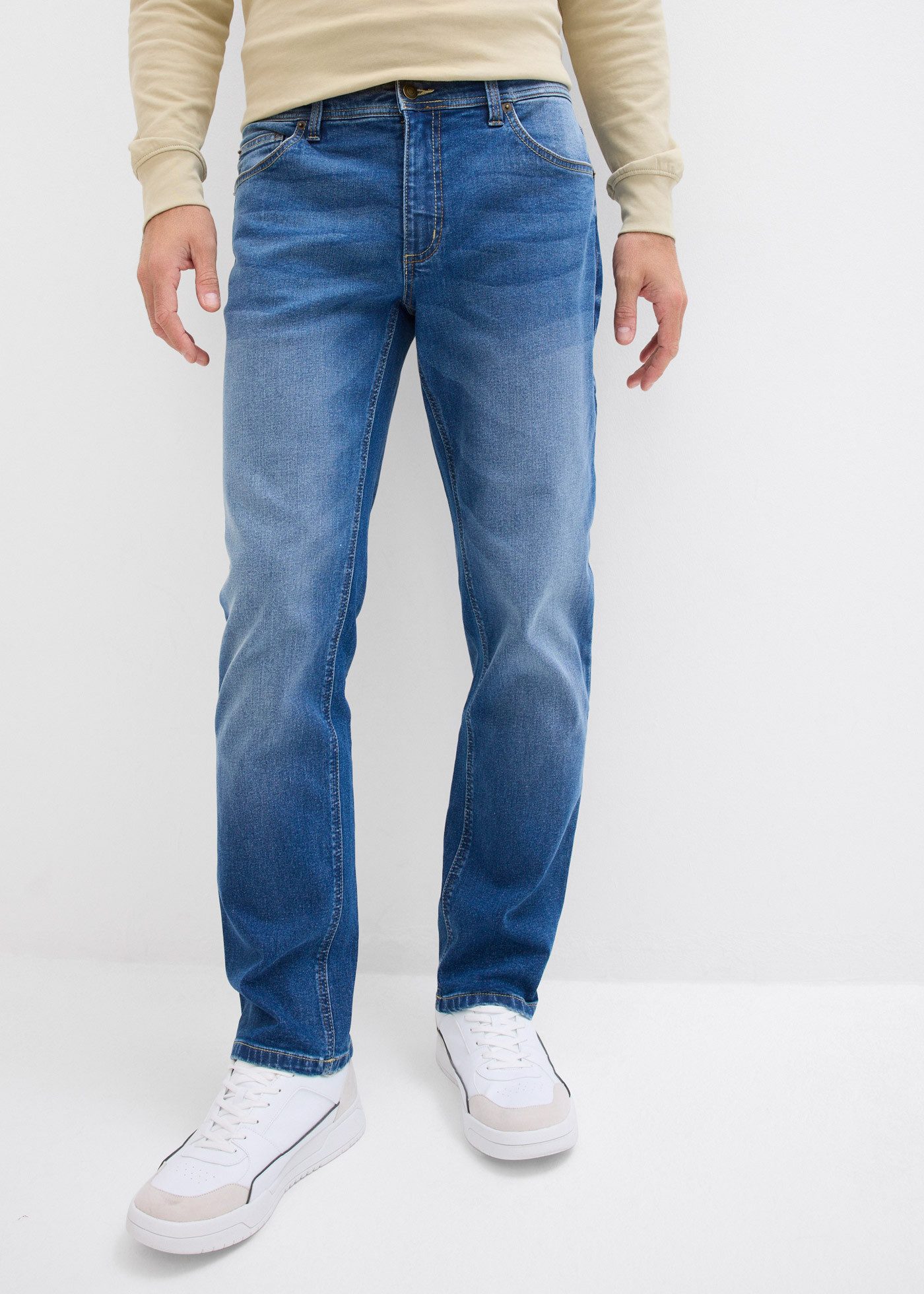 bonprix Regular-fit-Jeans Regular Fit Stretch-Jeans, Straight günstig online kaufen